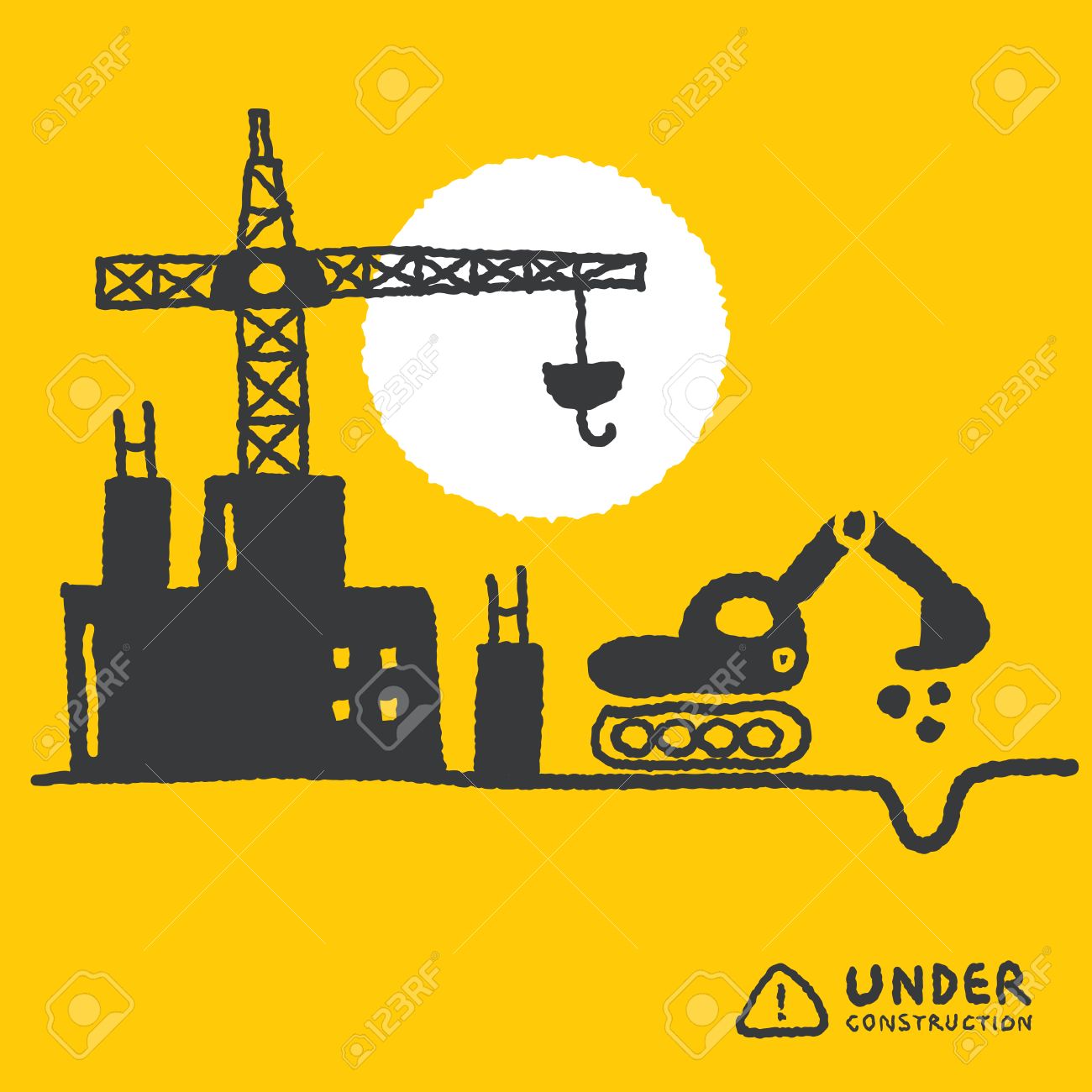 Illustration De Moins De Chantier A La Construction Dessin A Main Levee Vecteur Illustration Clip Art Libres De Droits Vecteurs Et Illustration Image 3047
