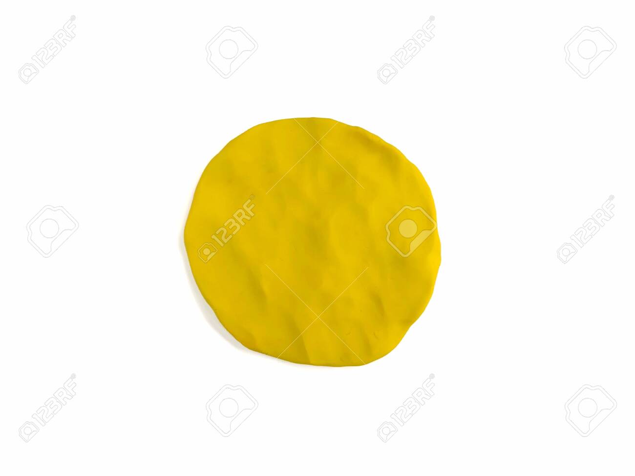 Download Yellow Circle Shape Made From Plasticine Clay On White Background Stock Photo Picture And Royalty Free Image Image 137669970 Yellowimages Mockups