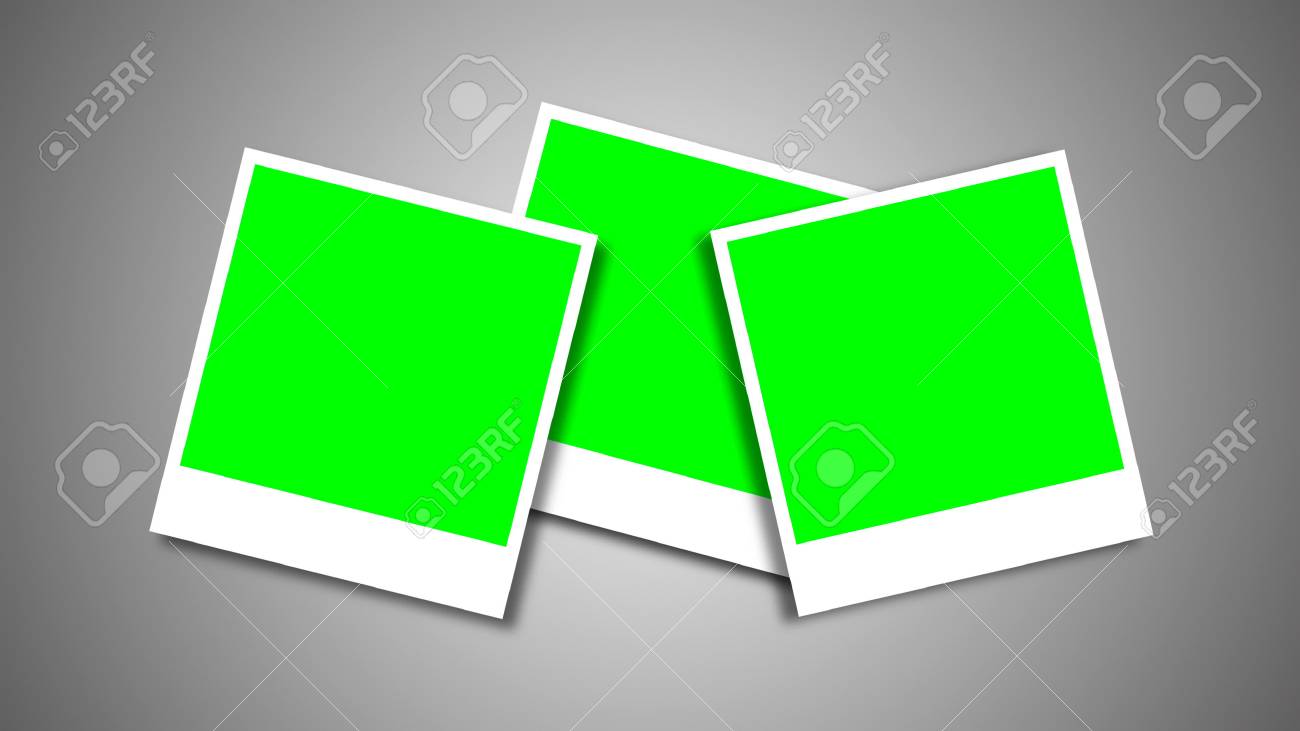 Download Polaroids Frames With Green Screen For Your Photo 3d Rendering Stock Photo Picture And Royalty Free Image Image 89516542