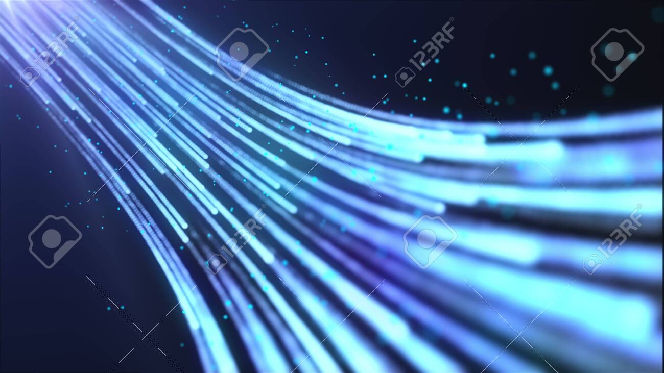 Computer Generated Futuristic Stream Digital Data Flow 3d Rendering Abstract Background From Light Lines Stock Photo Picture And Royalty Free Image Image 140372442