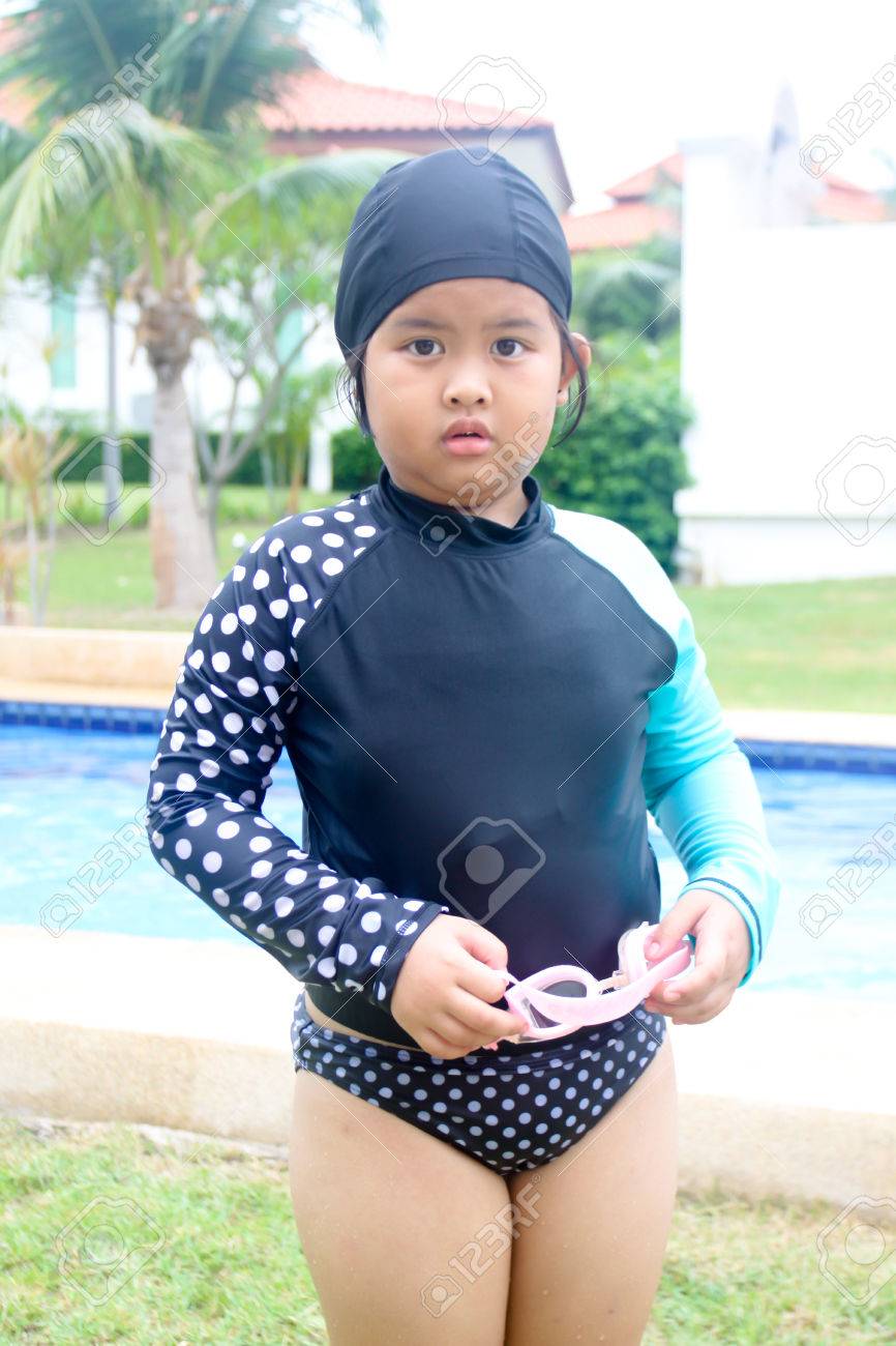 little girls wearing swimsuits