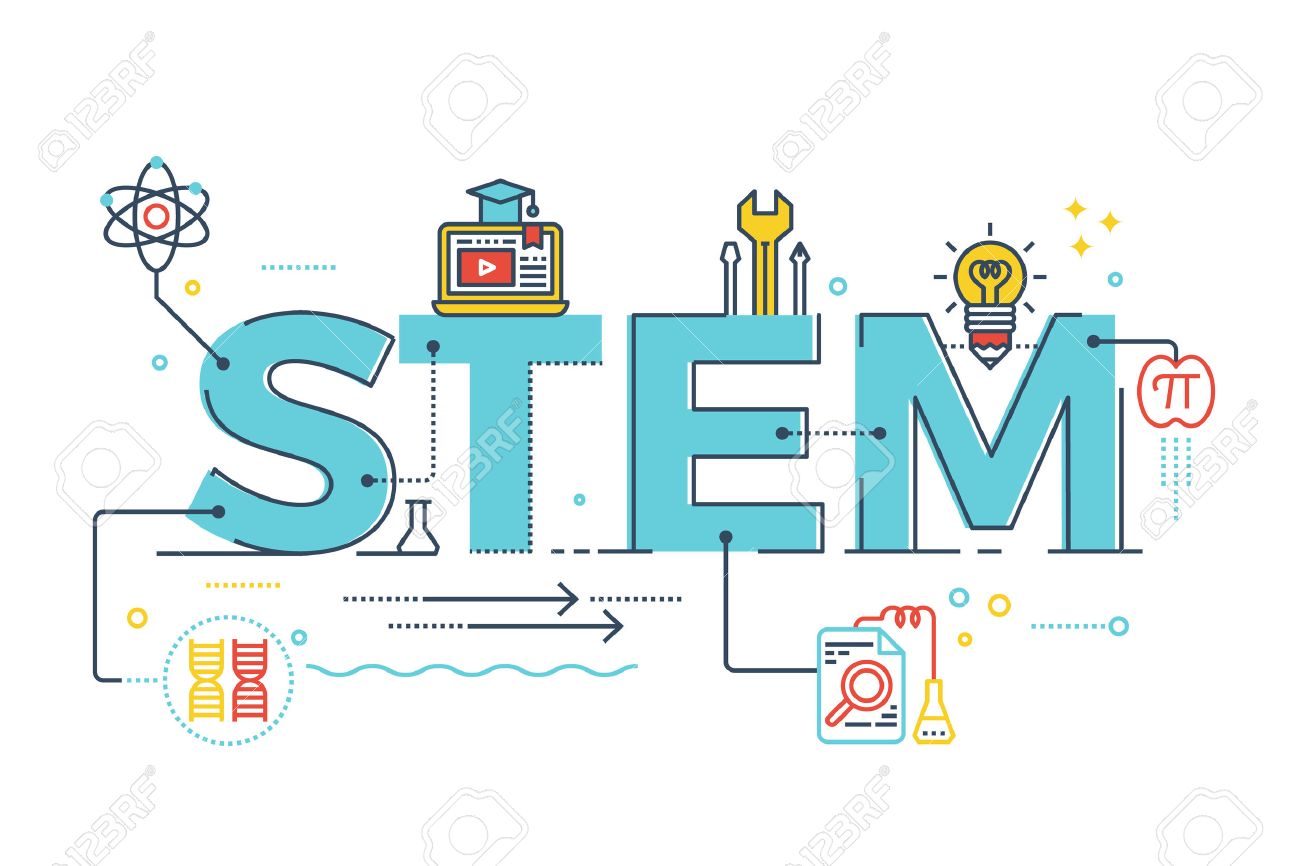 Illustration of STEM - science, technology, engineering, mathematics education word typography design with icons ornament elements - 61257238 Illustration of STEM - science, technology, engineering, mathematics education word typography design with icons ornament elements - 61257238