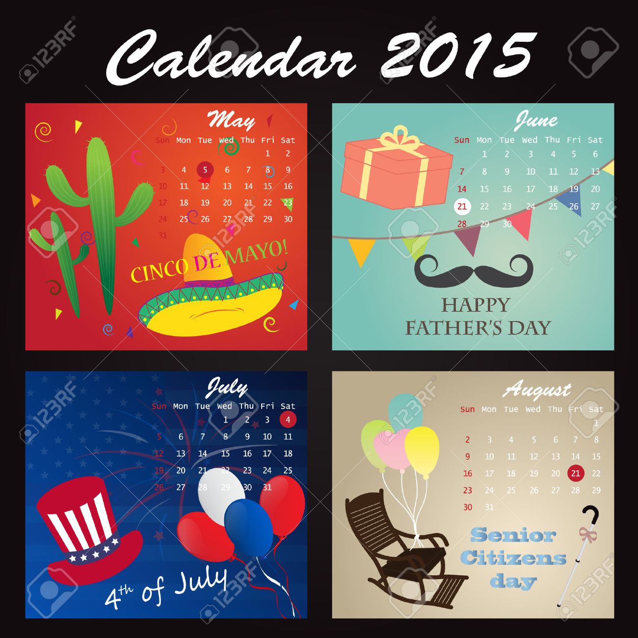 calendar 2015 july august