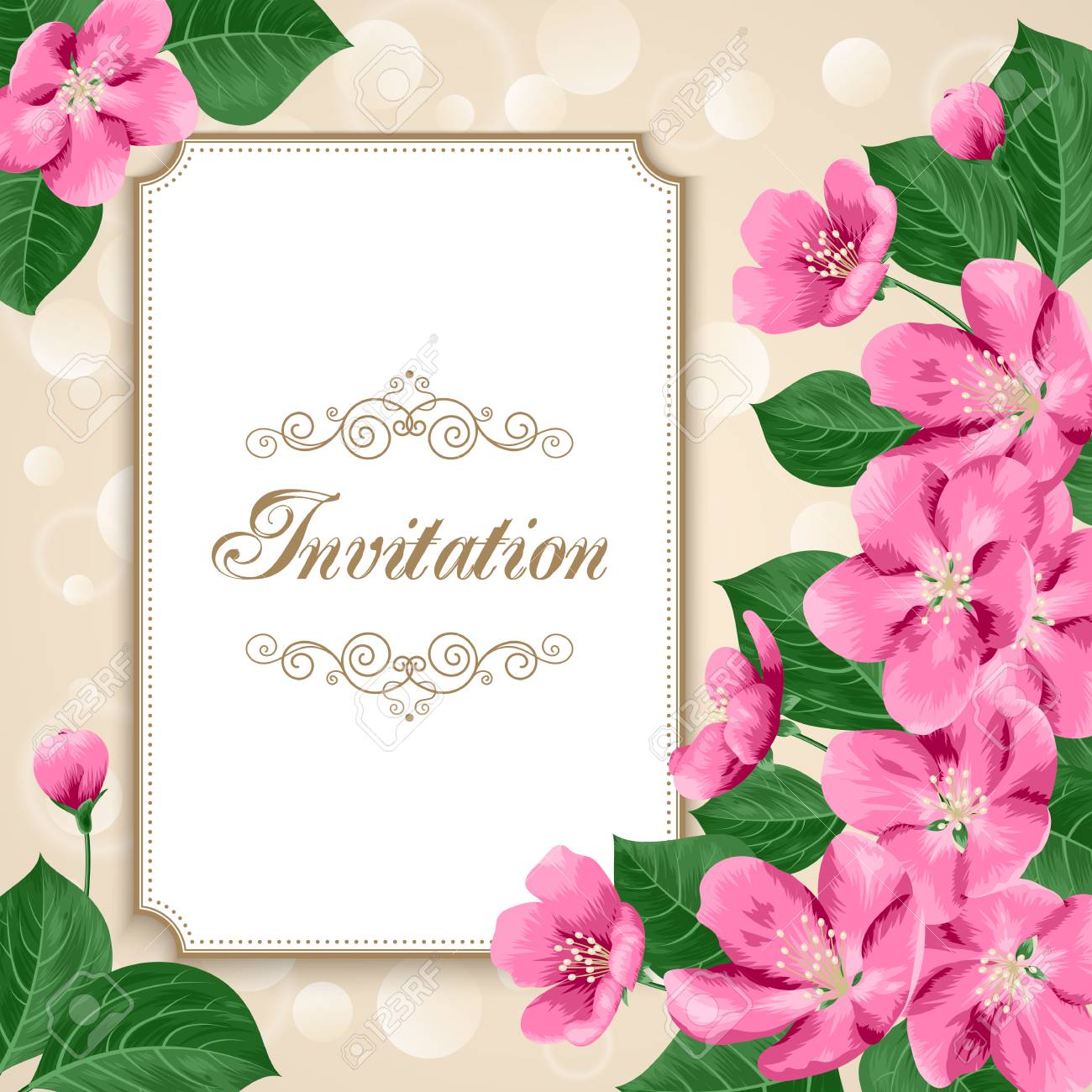 free floral invitation template
