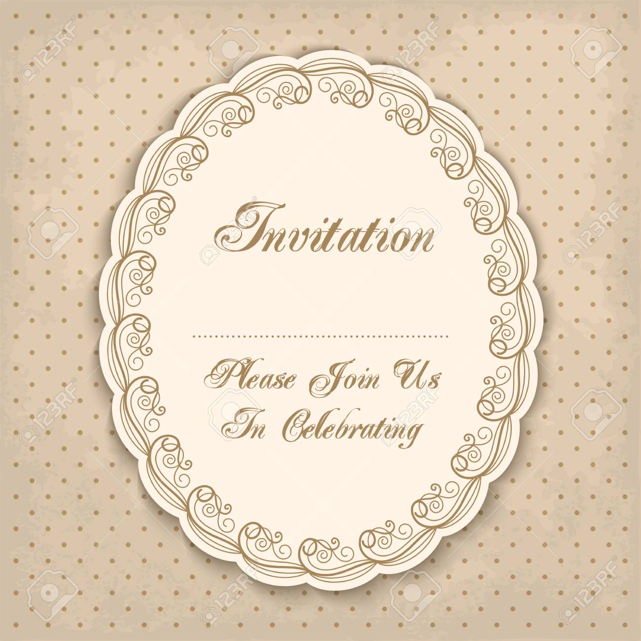 vintage invitation template with lacy borders vintage invitation templates free