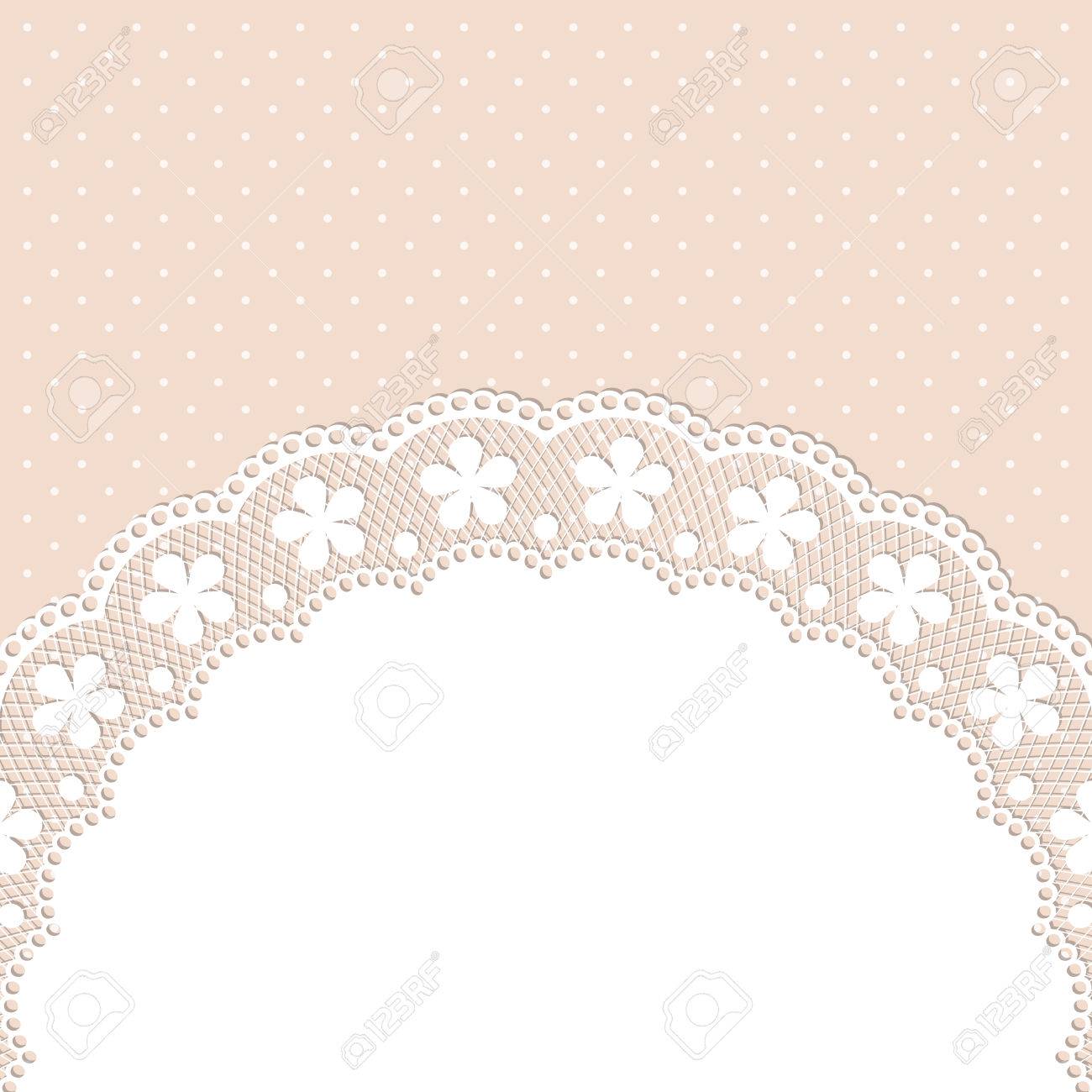 retro lace background template for wedding invitation or greeting