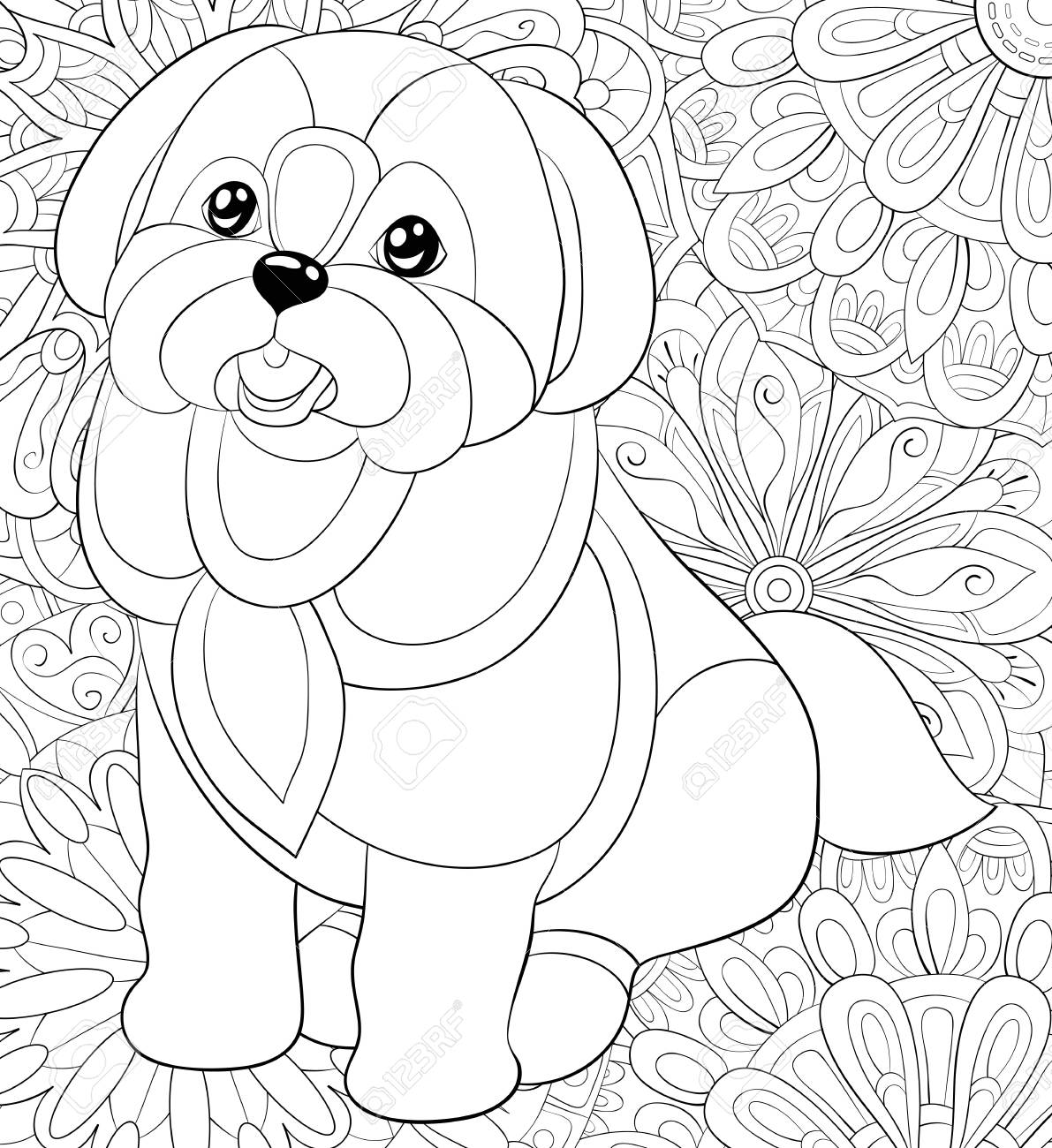 400+ Coloring Book Page Dog HD 400+ Coloring Book Page Dog HD