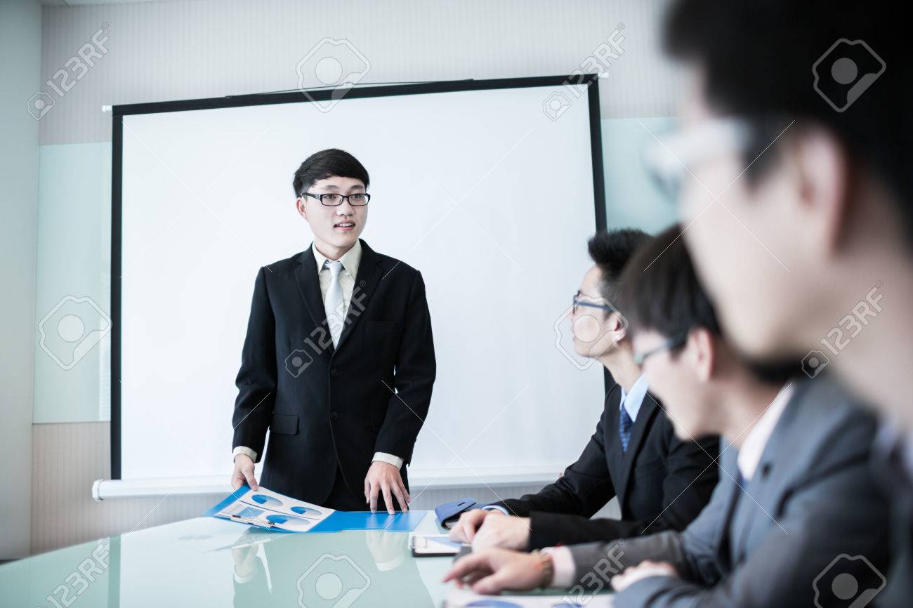 successful business meeting with a group of people at the office