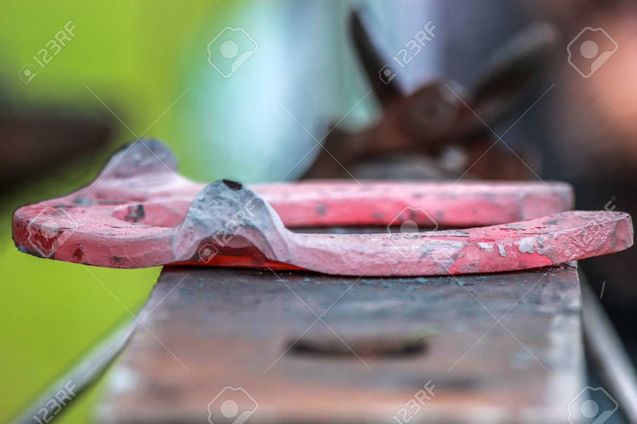 a horseshoe being crafted by a skilled blacksmith/farrier. - 31149835 a horseshoe being crafted by a skilled blacksmith/farrier. - 31149835