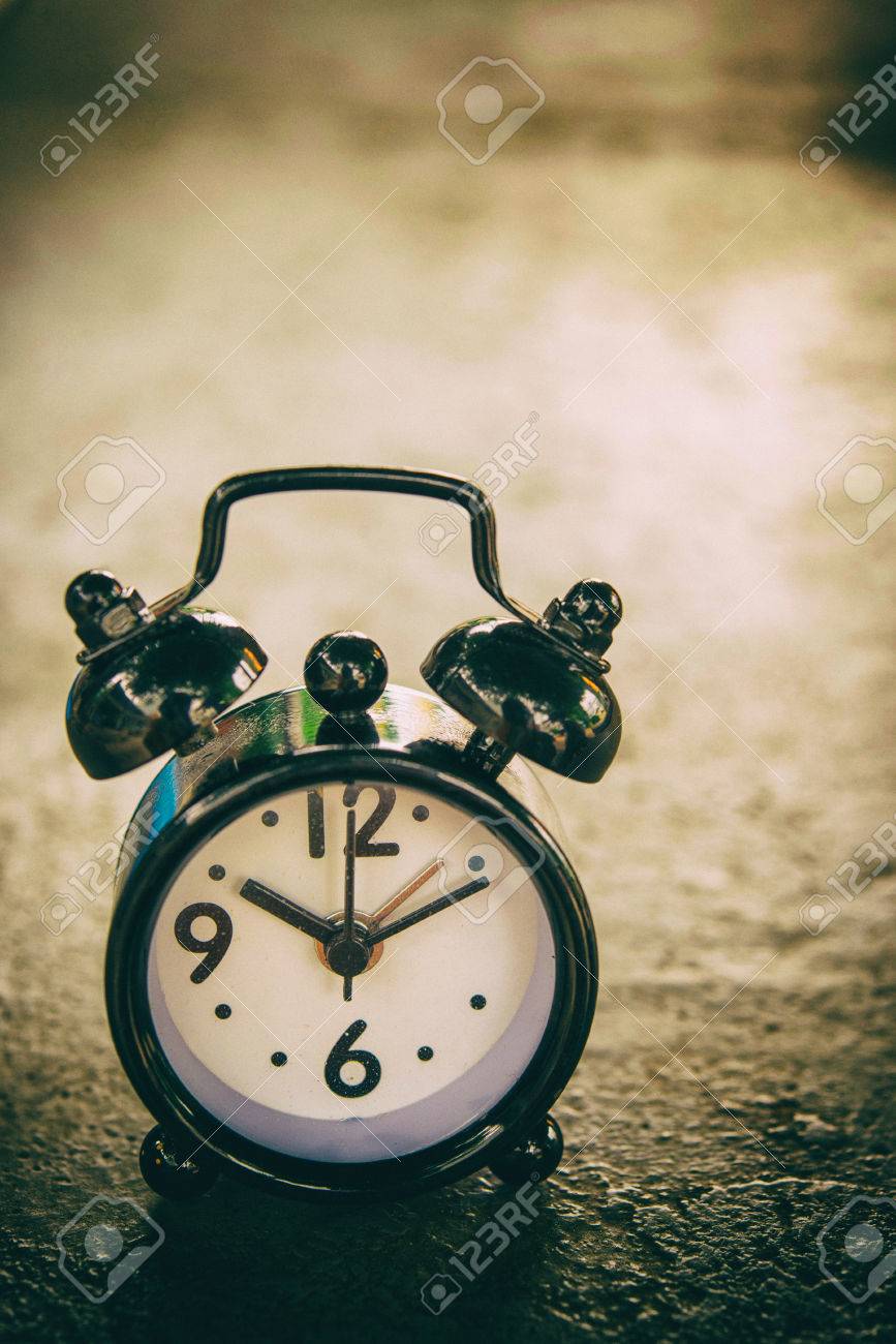 retro clock alarm stock
