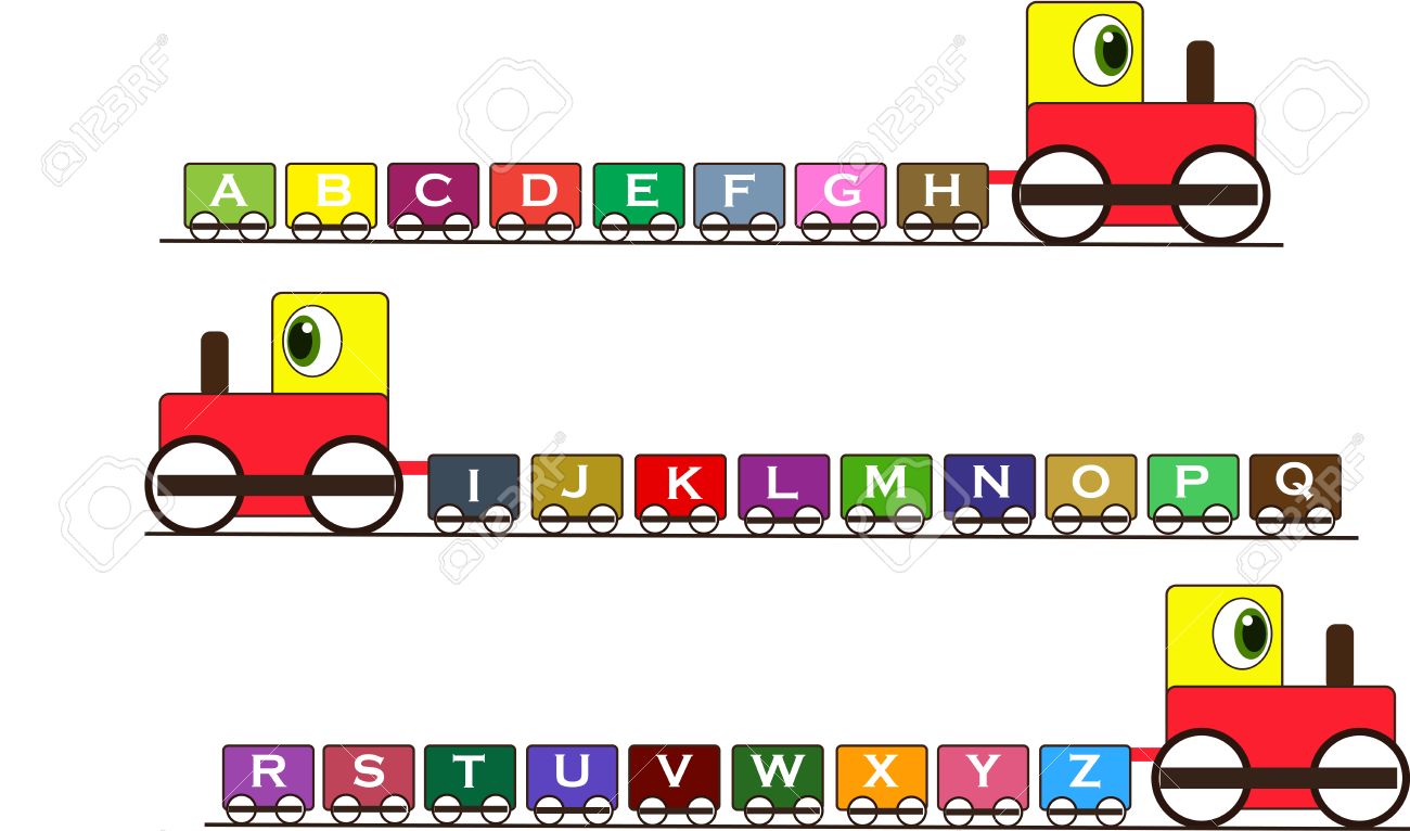 Vector Illustrated Abc Train With Colorful Carriage Royalty Free Cliparts Vectors And Stock Illustration Image 40276625
