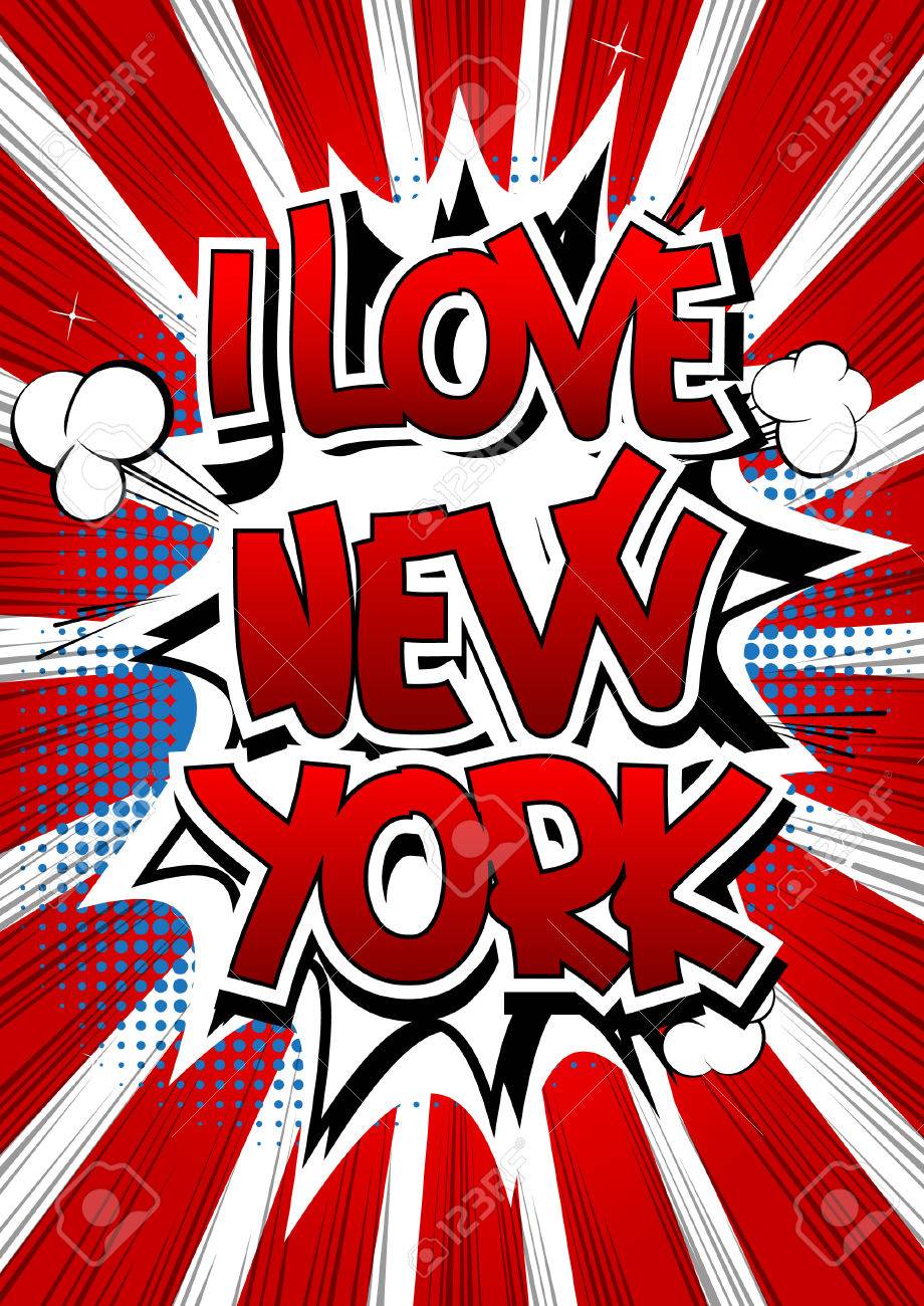 I Love New York Comic Book Style Word On Comic Book Abstract Background Stock I Love New York Comic Book Style Word On Comic Book Abstract Background Stock