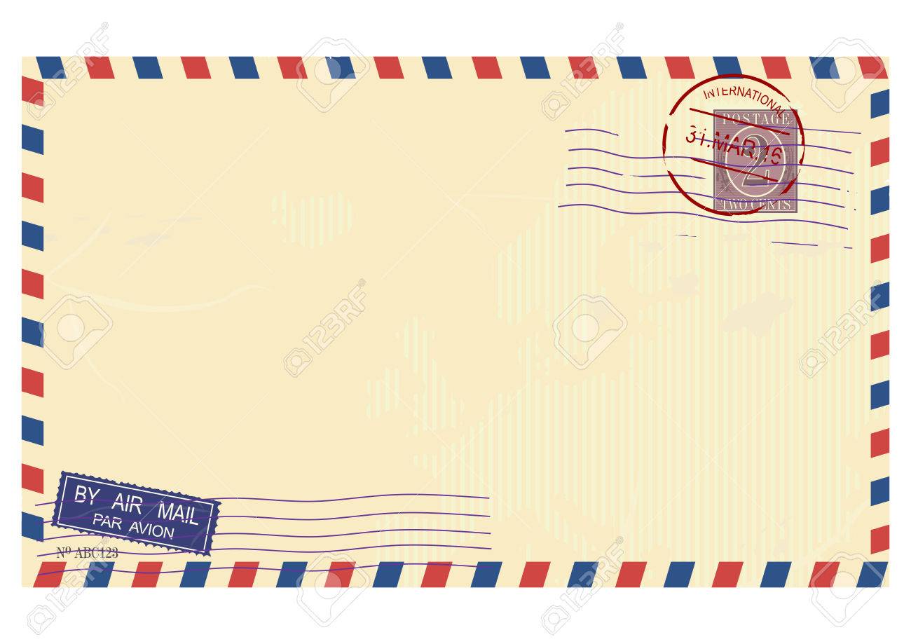 airmail envelope vector base for further top processing without