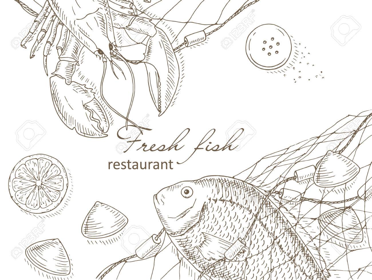 fish template black and white