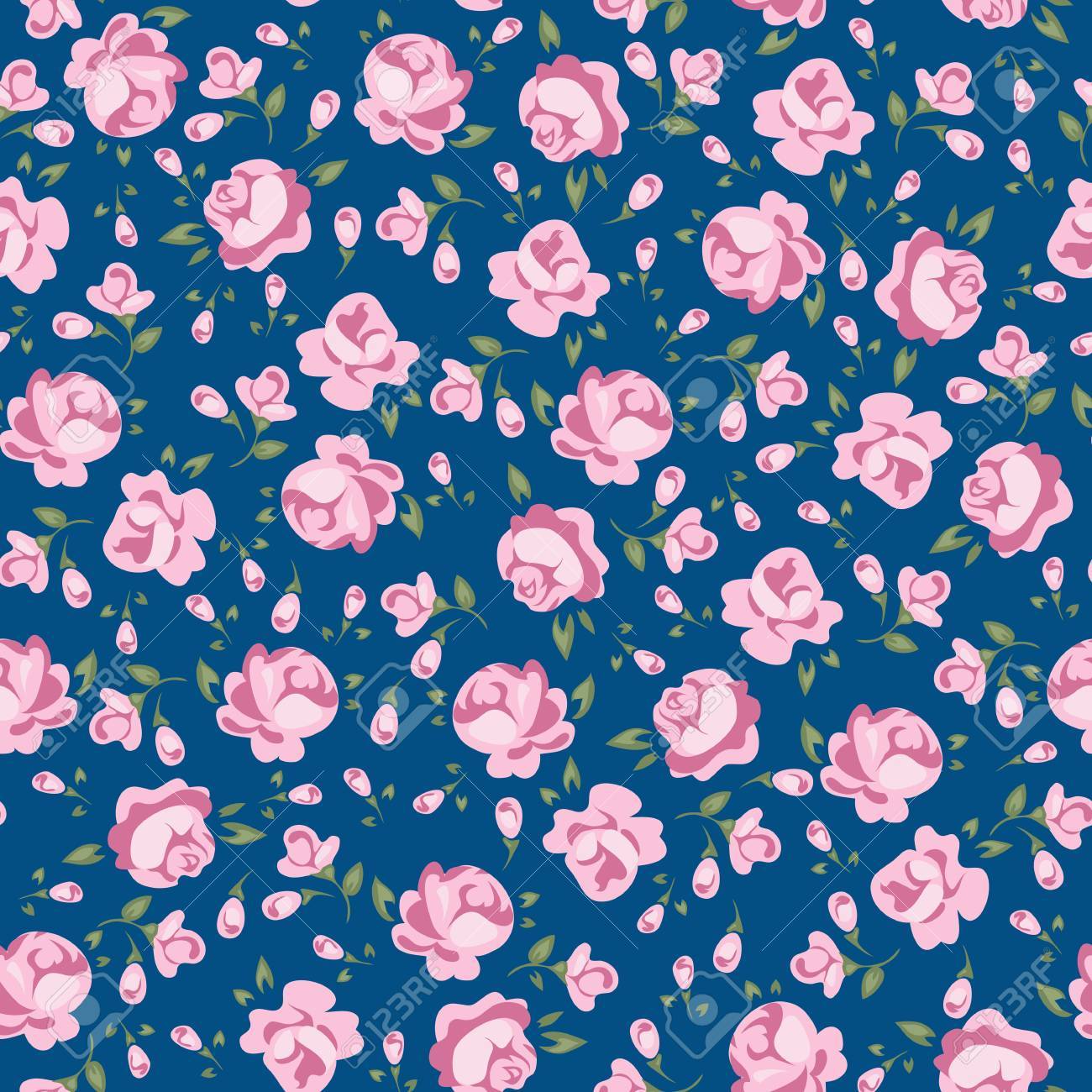 Flower Seamless Pattern Vector Simple Floral Print With Rose Royalty Free Cliparts Vectors And Stock Illustration Image 58289241
