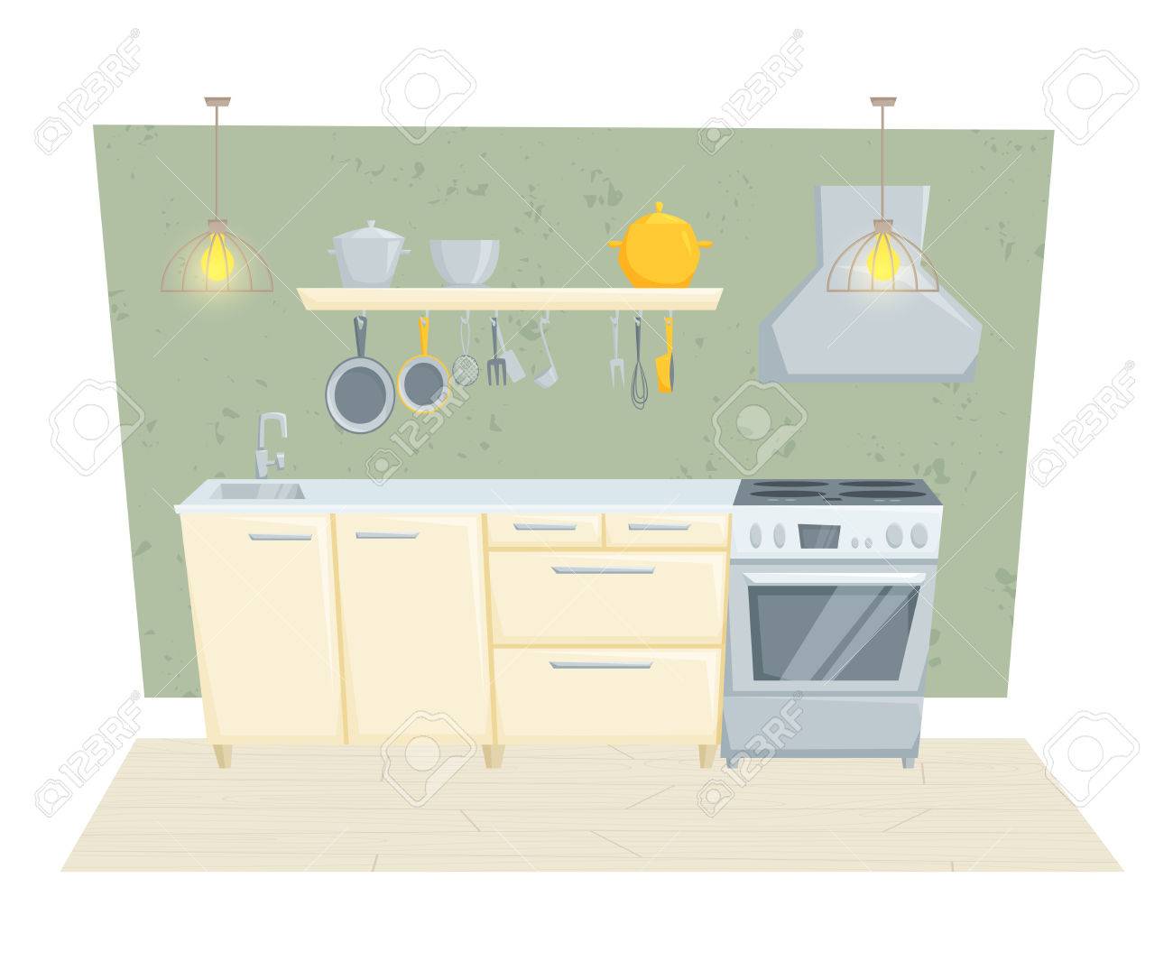 Entre Cocina Con Muebles Y La Decoración En Estilo Moderno. Cocina ... Entre Cocina Con Muebles Y La Decoración En Estilo Moderno. Cocina ...