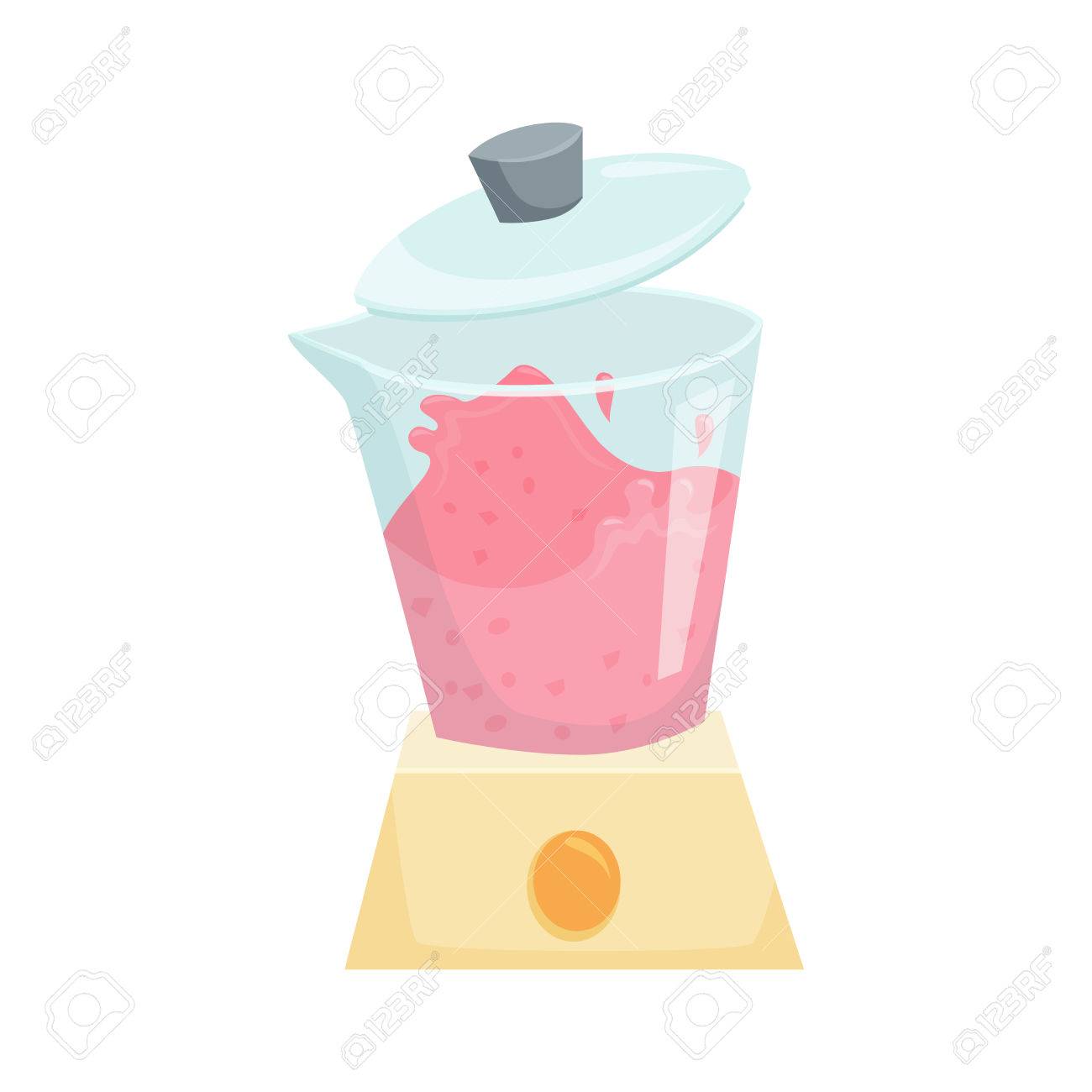 Make Smoothie In Blender Cooking Process Illustration Kitchenware And Utensils Isolated On White Make Smoothie In Blender Cooking Process Illustration Kitchenware And Utensils Isolated On White