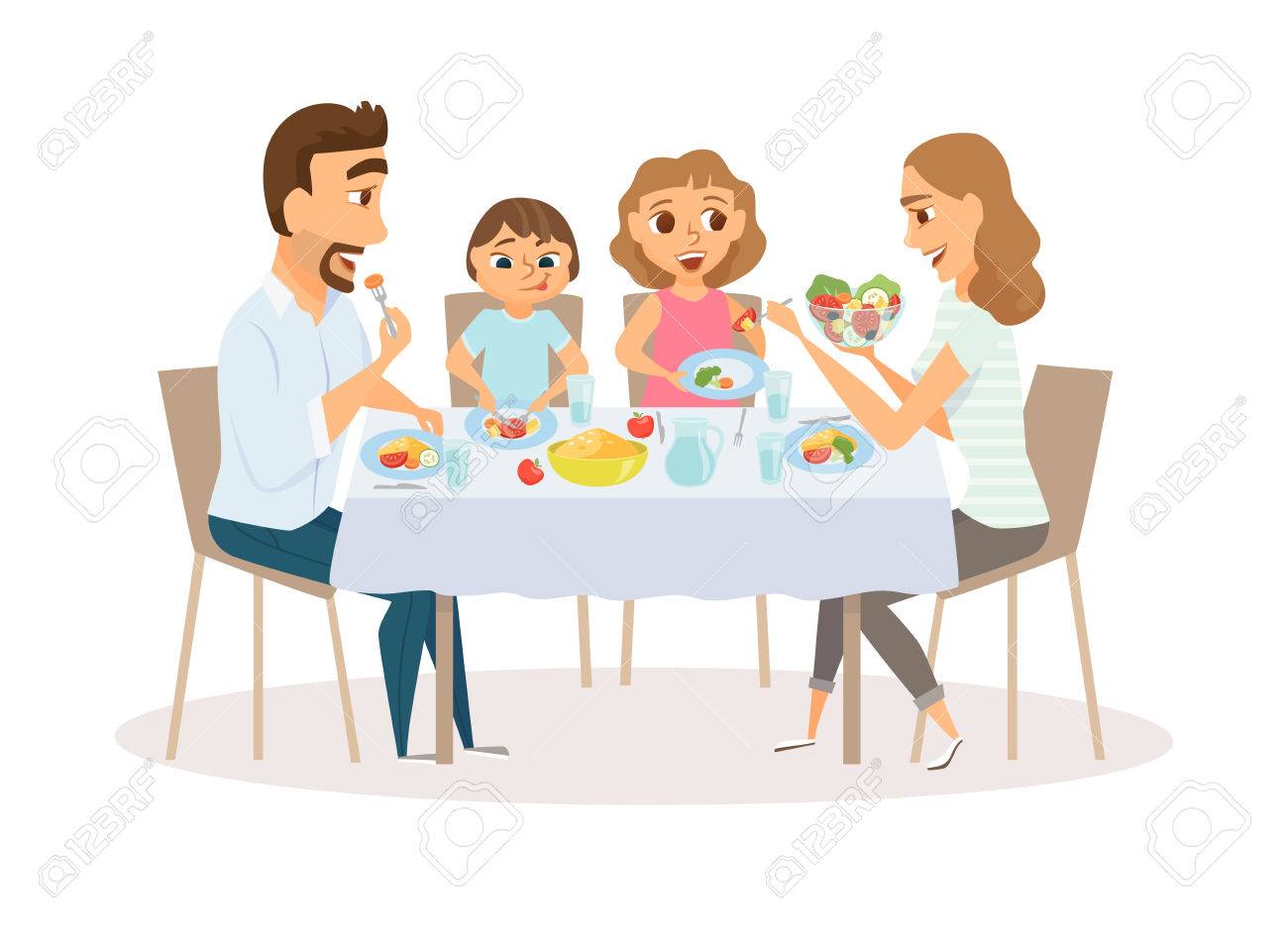 Family Eating Meal Royalty Free SVG, Cliparts, Vectors, and Stock  Illustration. Image 70915634., image size:1300x954