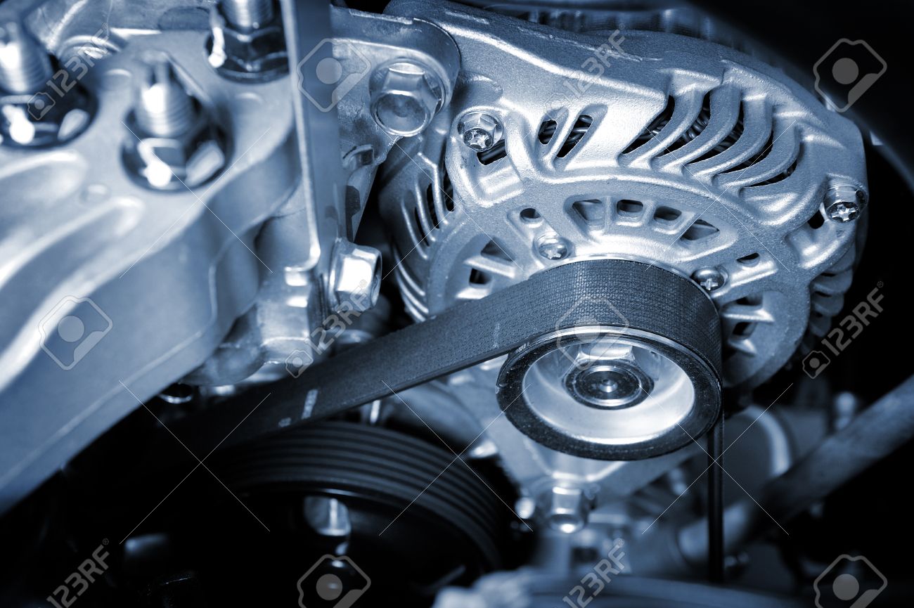 Car Timing Belt >> Closeup Car Timing Belt In Clean Engine Room Car Timing Belt >> Closeup Car Timing Belt In Clean Engine Room