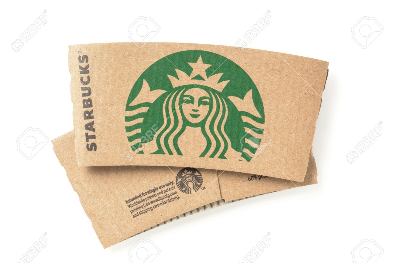 bangkok thailand february 04 2015 starbucks coffee cup sleeve