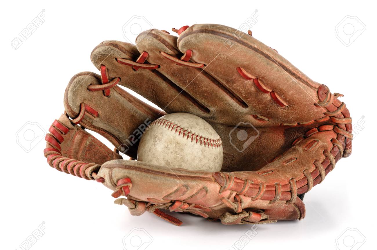 old baseball mit