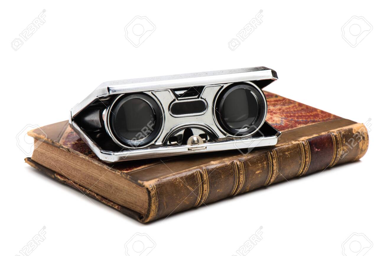 vintage folding opera glasses