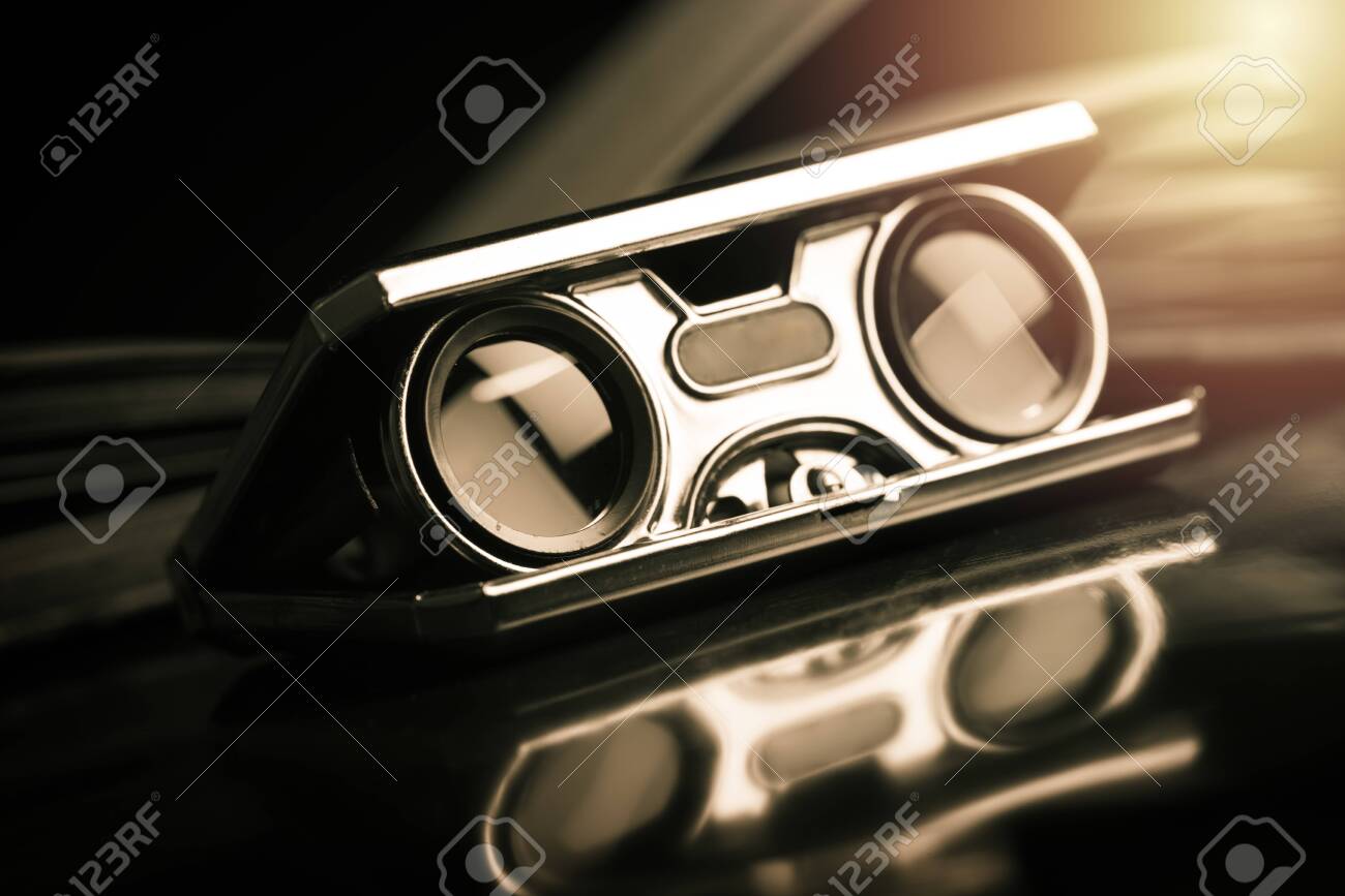 vintage folding opera glasses