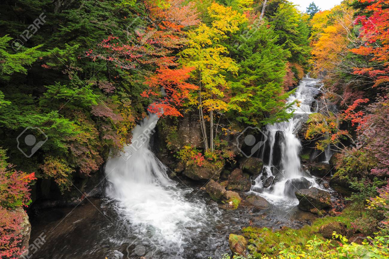 Ryuzu Dragon Head Waterfall A Famous Waterfall In Nikko Japan Stock Photo Picture And Royalty Free Image Image 86894642