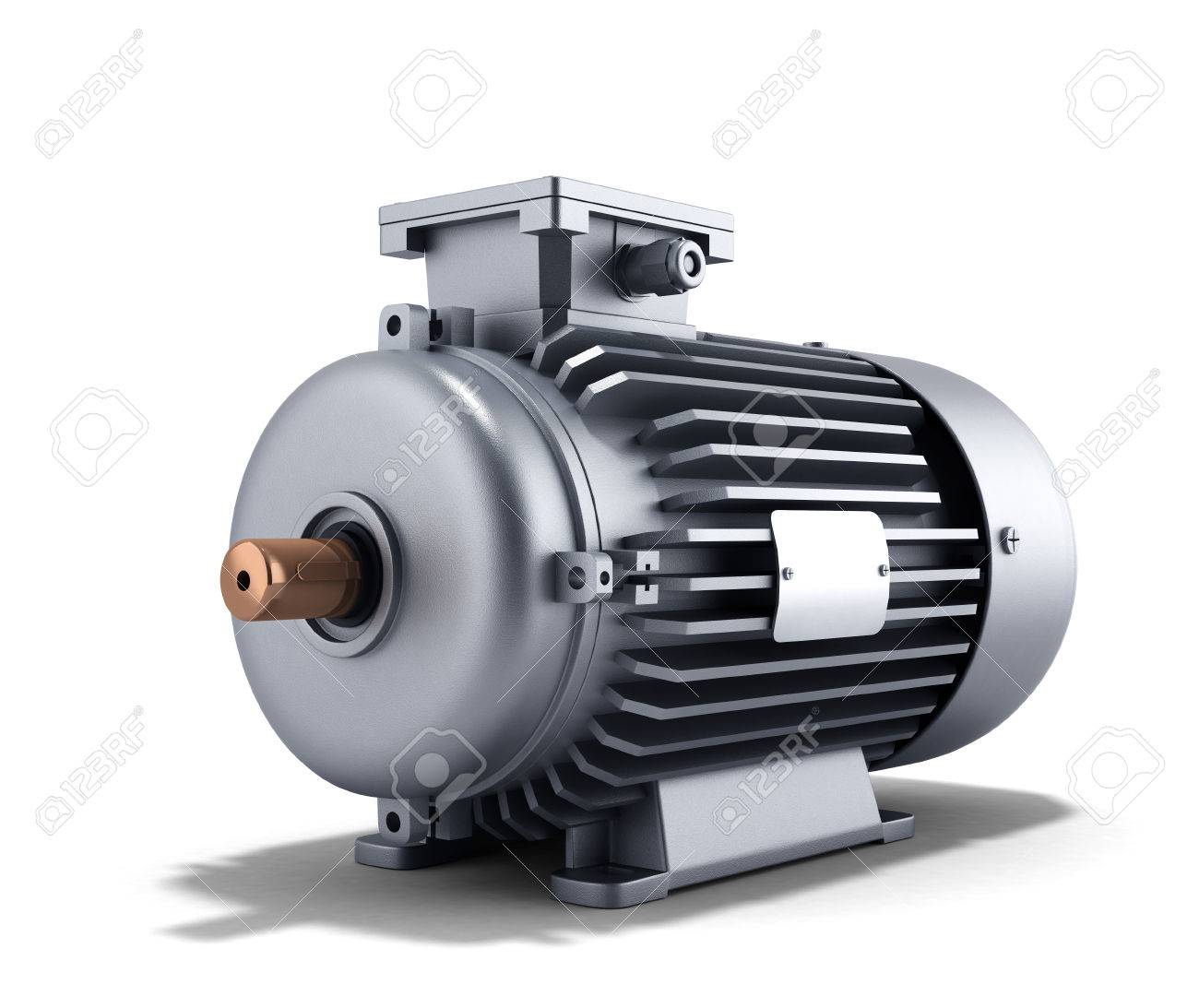 Generador De Motor Eléctrico 3d Ilustración Sobre Un Fondo Blanco Fotos,  retratos, imágenes y fotografía de archivo libres de derecho. Image 65576695