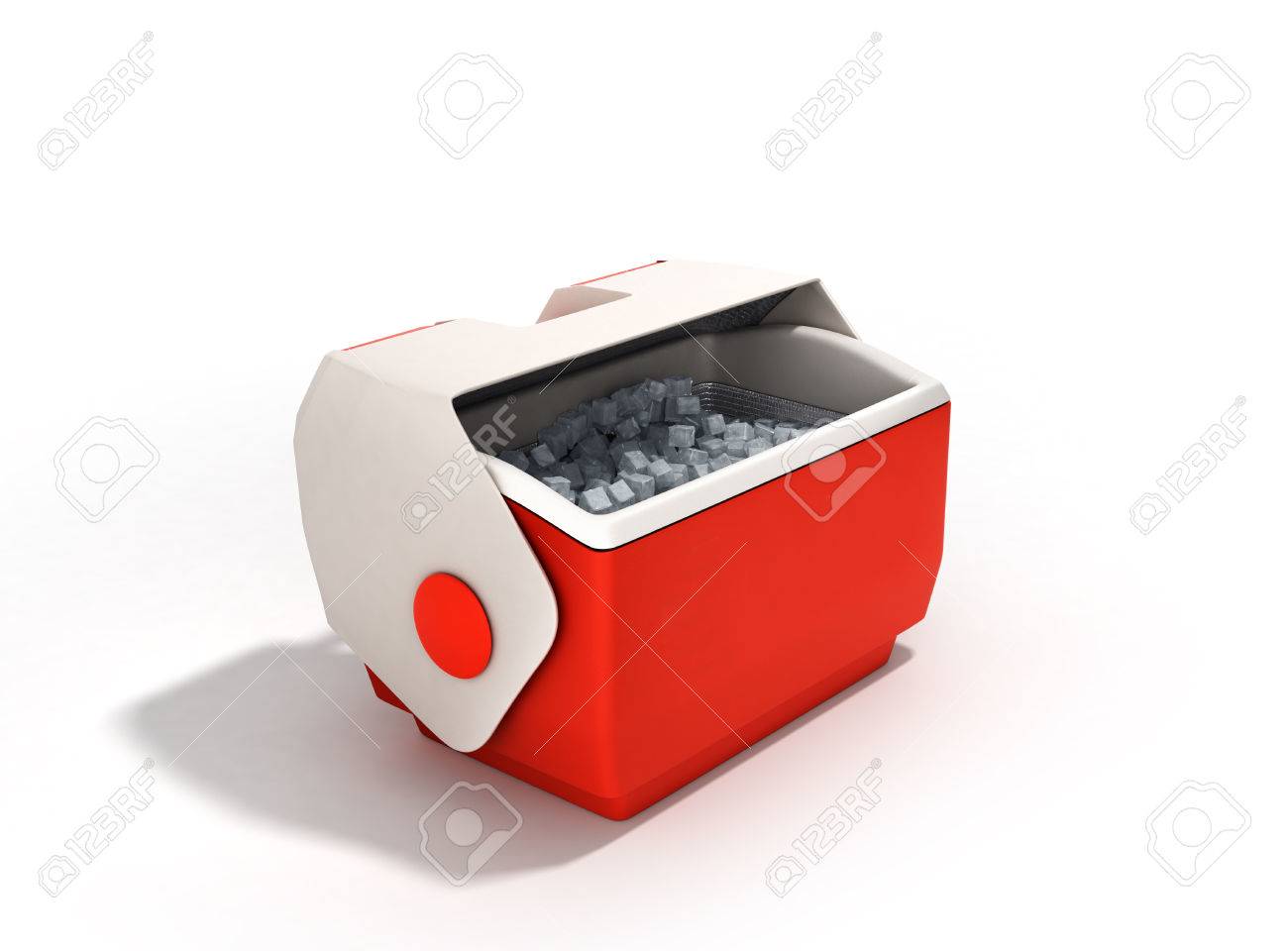 Kühlschrank Rot : Offene kühlschrank box rot 3d render auf weißem hintergrund Kühlschrank Rot : Offene kühlschrank box rot 3d render auf weißem hintergrund