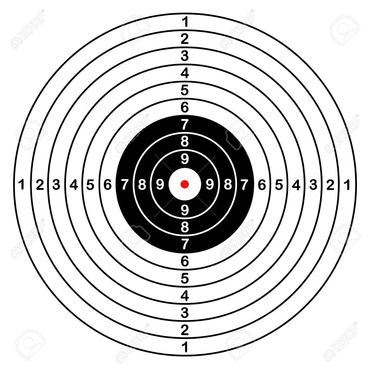 Modelo En Blanco Para El Deporte Diana Competencia De Tiro Del