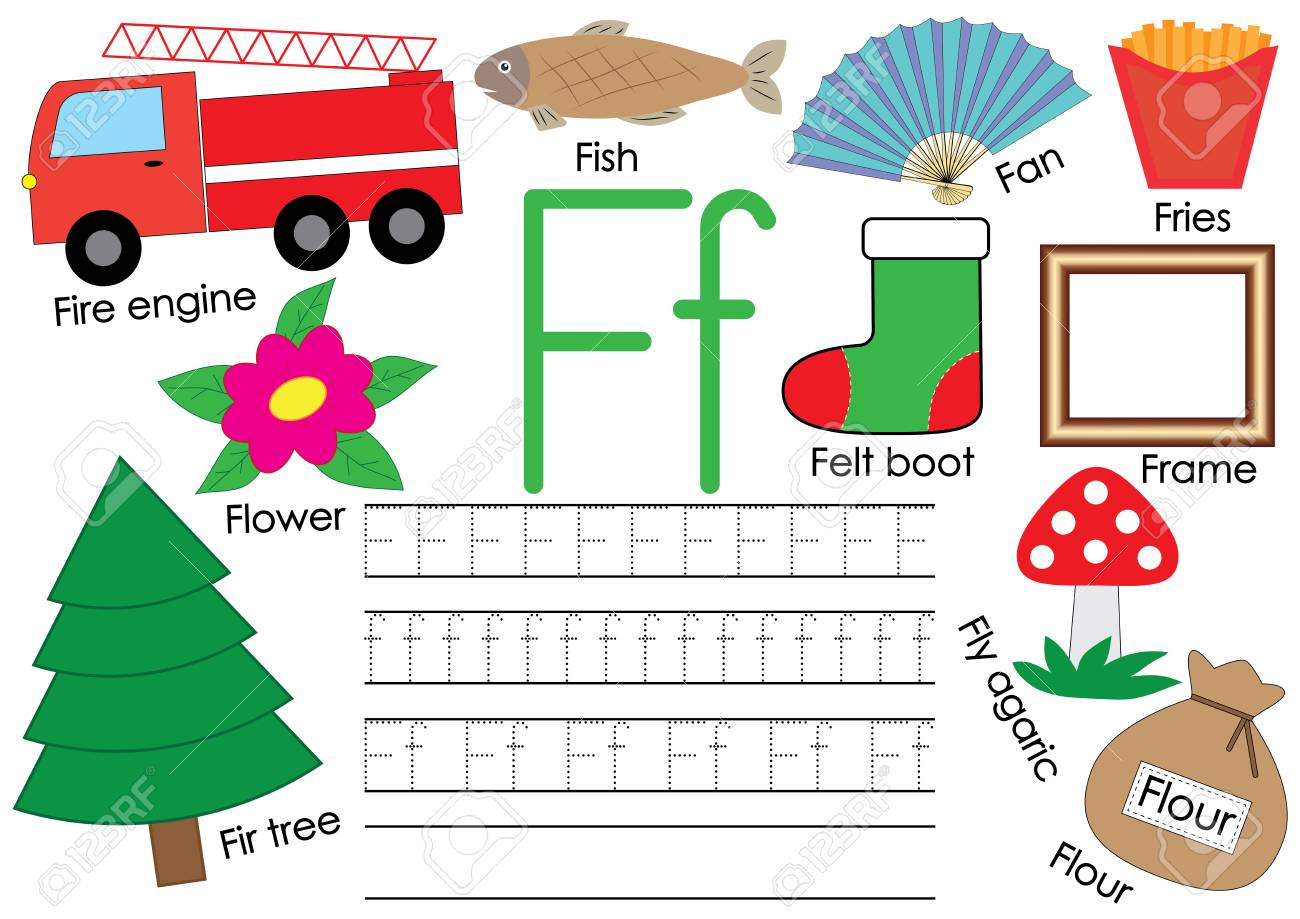 things that stars on letter f illustration royalty free cliparts things that start with the letter f