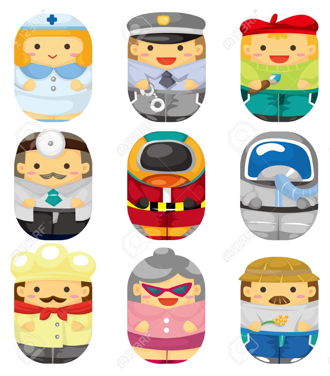 cartoon people job icon royalty free cliparts vectors and stock