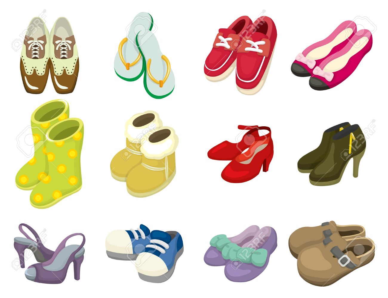 cartoon shoes vector