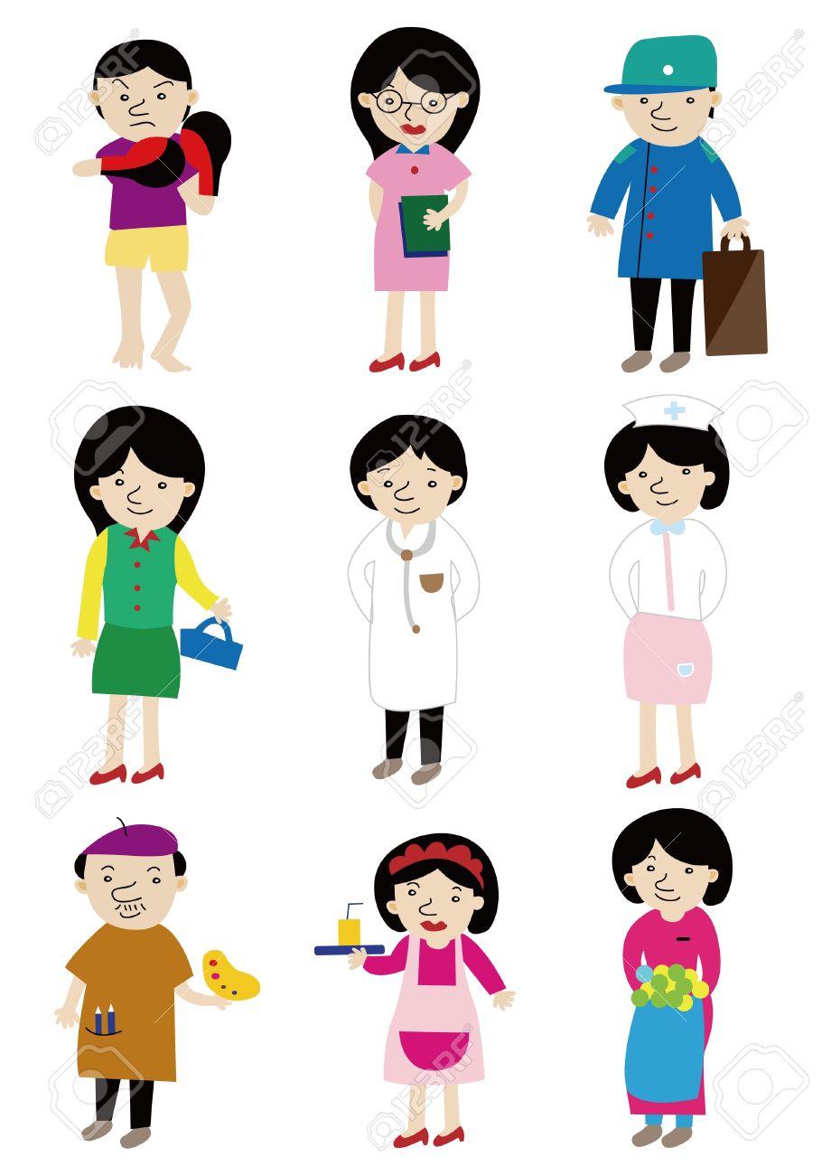 cartoon people job icon royalty free cliparts vectors and stock