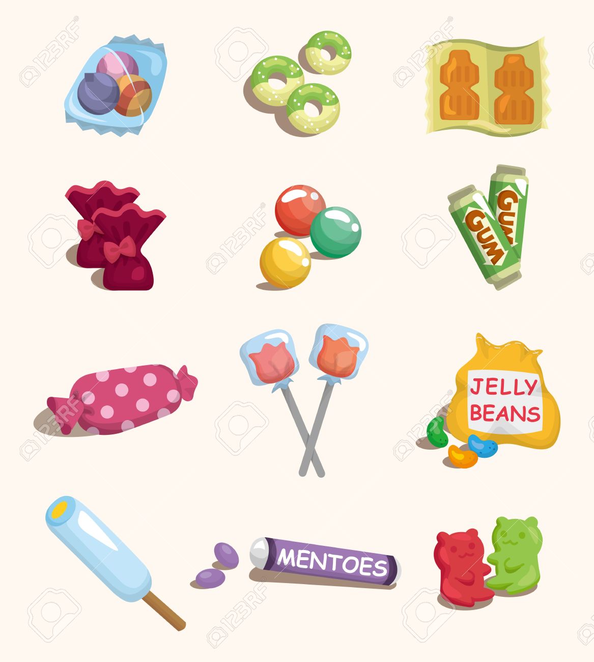 cartoon candy icon royalty