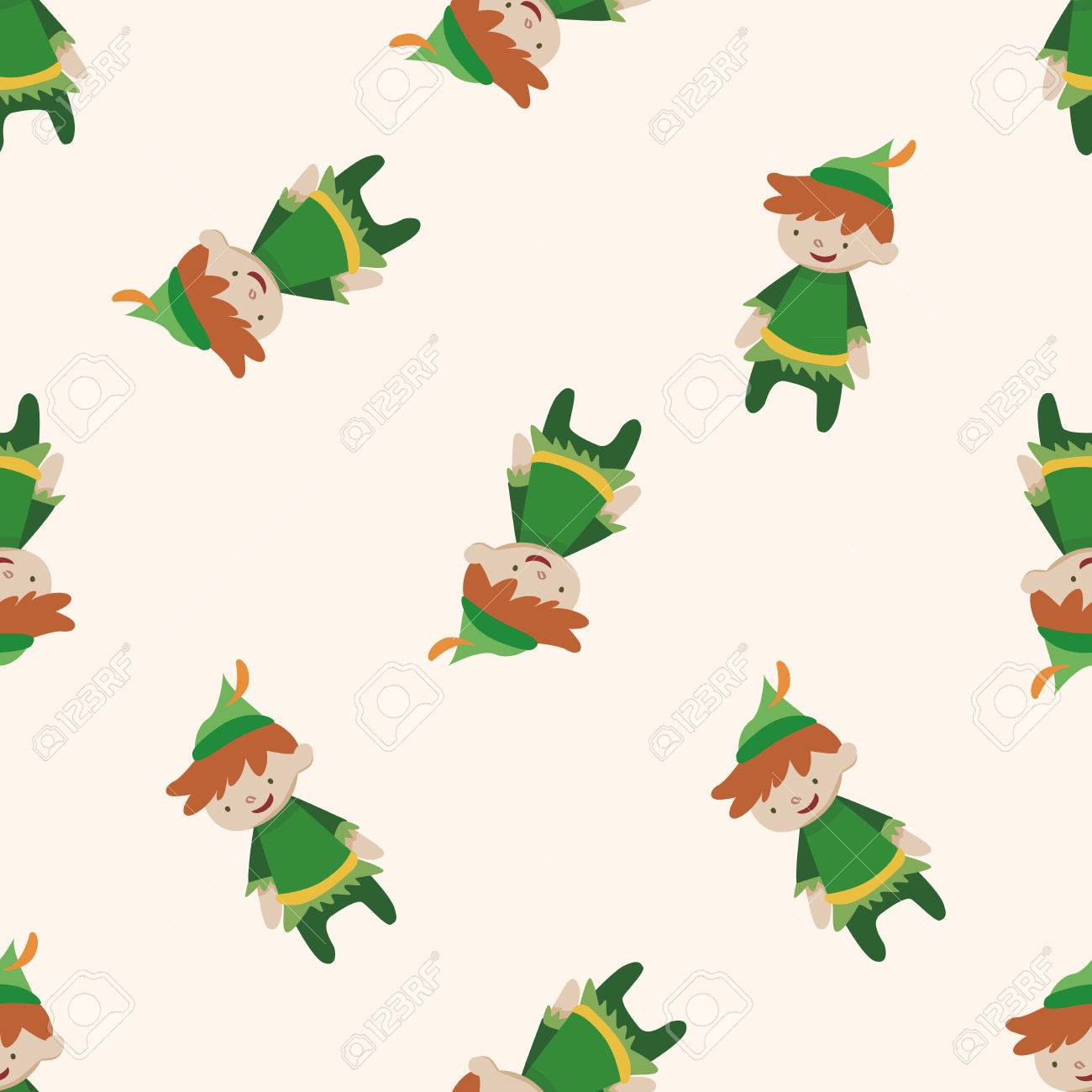 Peter Pan Cartoon Seamless Pattern Background Royalty Free Cliparts Vectors And Stock Illustration Image