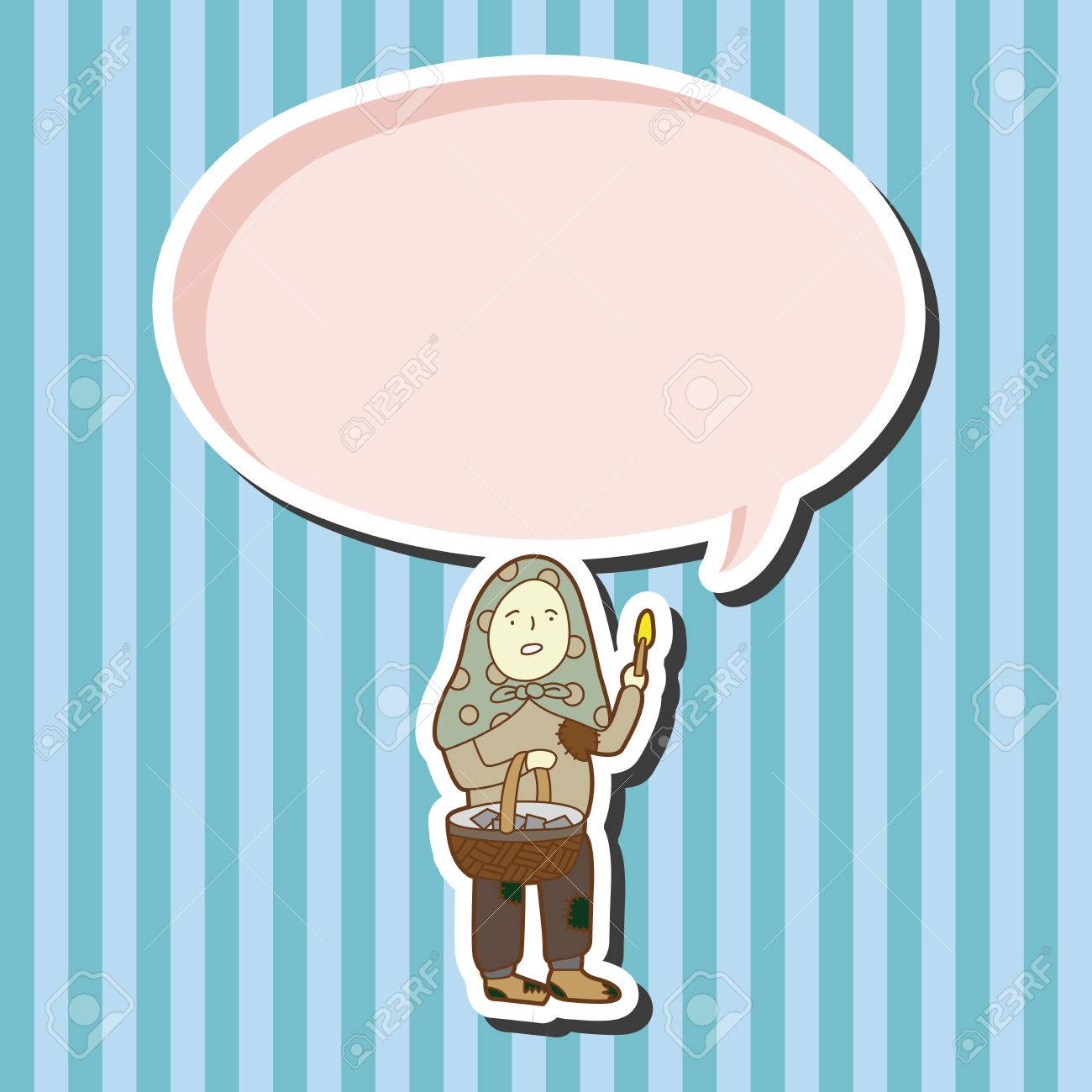 マッチ売りの少女のテーマの要素 のイラスト素材 ベクタ Image