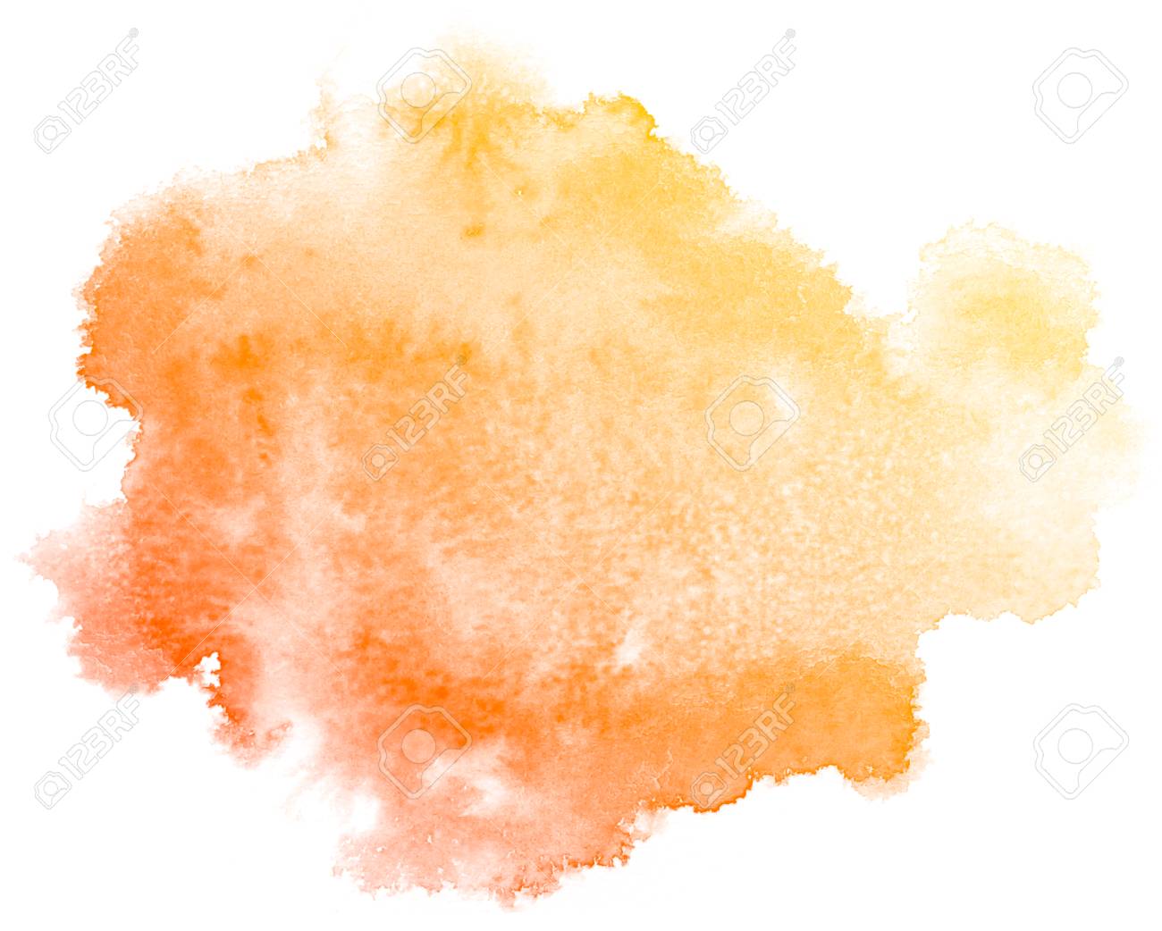 Abstract Orange Watercolor On White Background This Is Watercolor