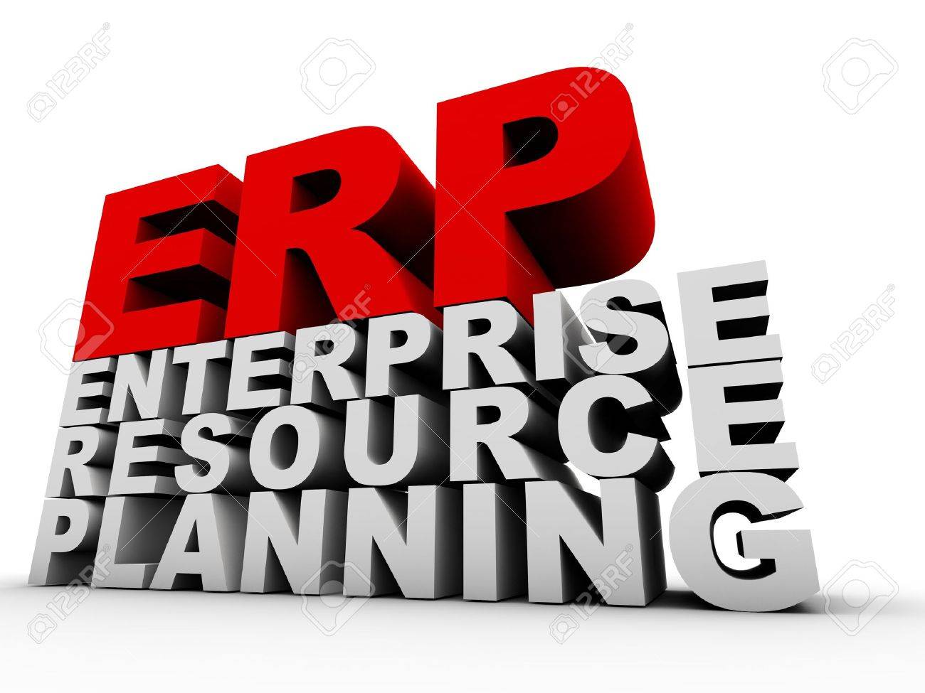 Erp 企業資源計画白地に の写真素材 画像素材 Image