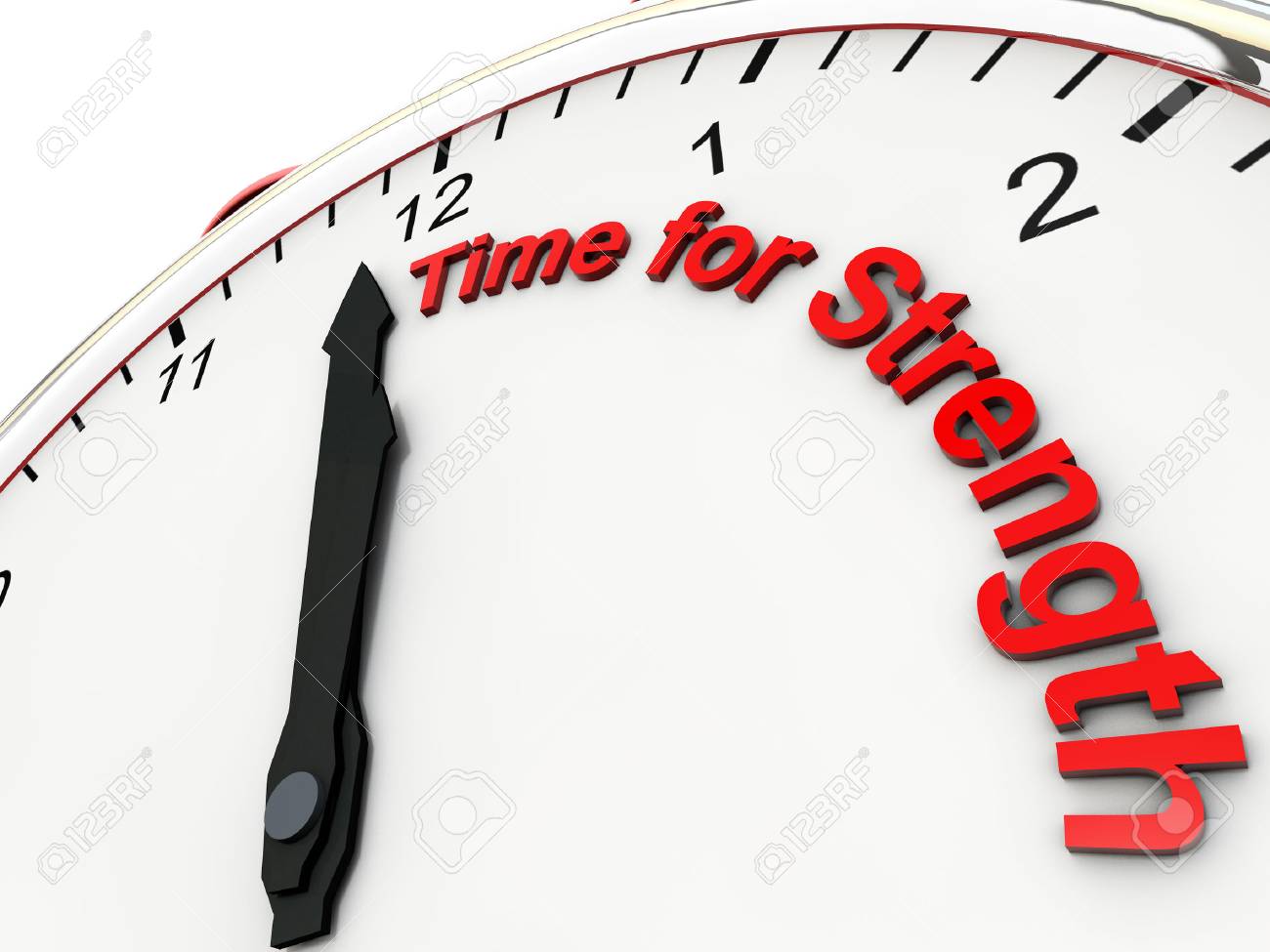 time for strength on a alarm clock its 1 minute to twelve 1 minute clock