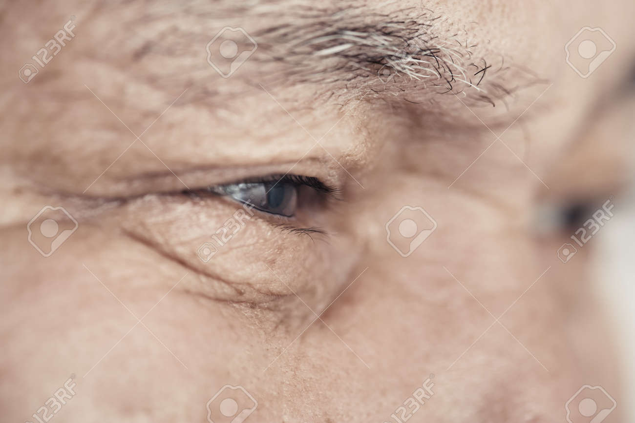 Close-up view on the eye of elderly human - 37867967 Close-up view on the eye of elderly human - 37867967