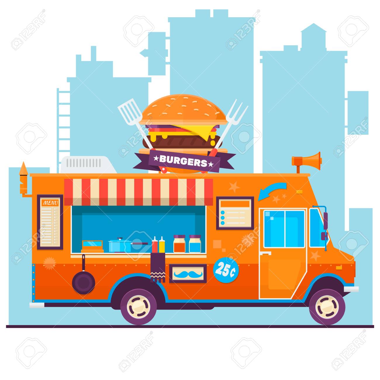 food truck festival menu food brochure street food template