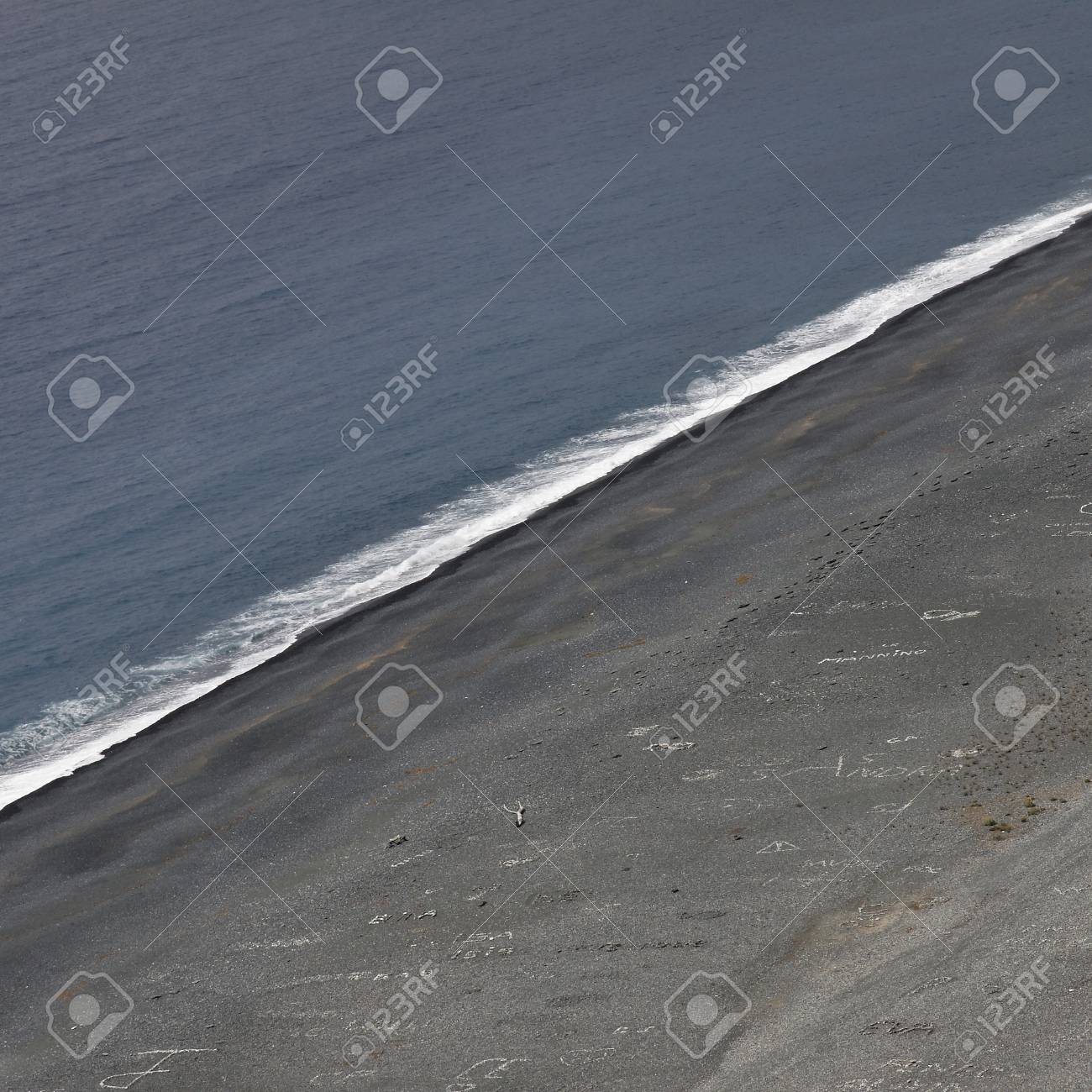 Nonza Plage Gris Sur La Côte Ouest Du Cap Corse Corse France