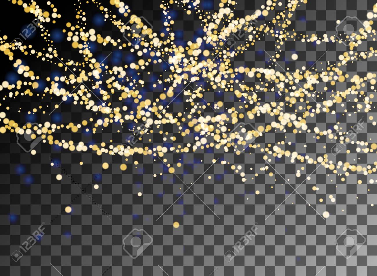 Falling Christmas Glanzende Gold Glitzer Partikel Auf Transparentem Hintergrund Schnee Effekt Fur Luxus Gruss Reiche Karte Funkelnde Textur Sternstaub Funken Schneeflocken Schneefall Schneeflocke Vektor Illustration Lizenzfrei Nutzbare