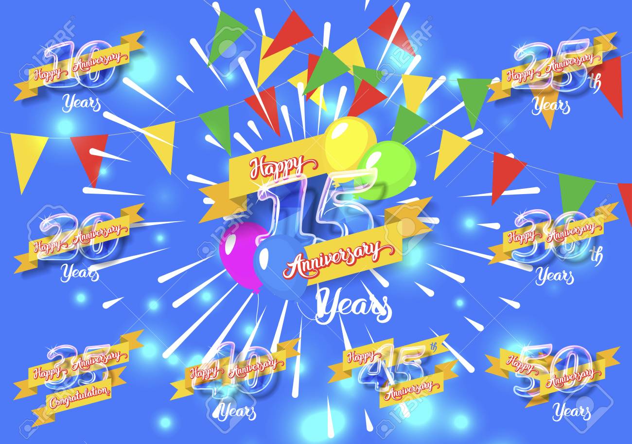 happy anniversary congratulation cards pack glass bulb numbers happy anniversary ribbon