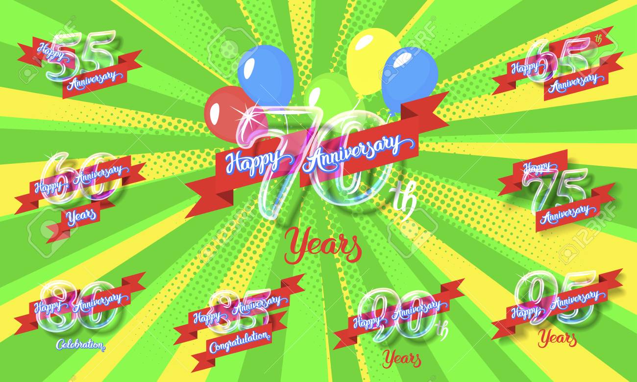 happy anniversary congratulation cards pack glass bulb numbers happy anniversary ribbon