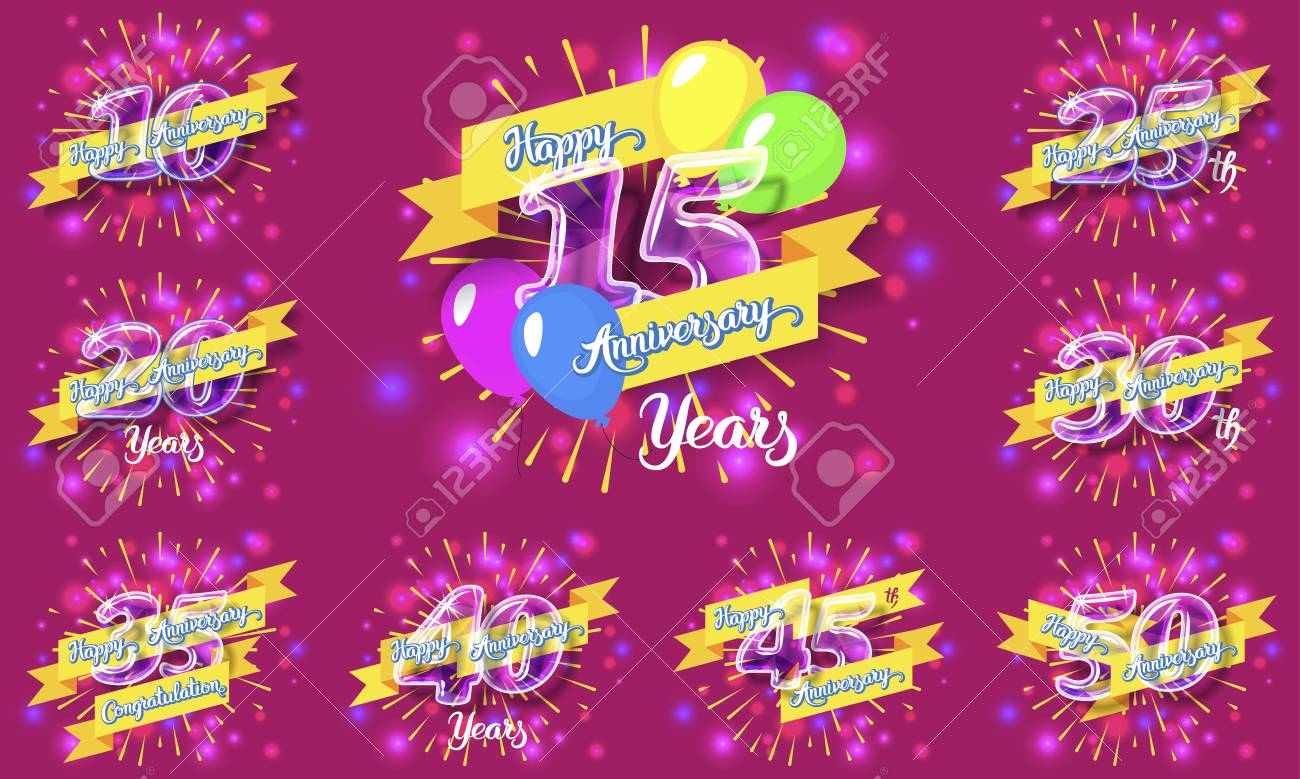 happy anniversary congratulation cards pack glass bulb number happy anniversary ribbon