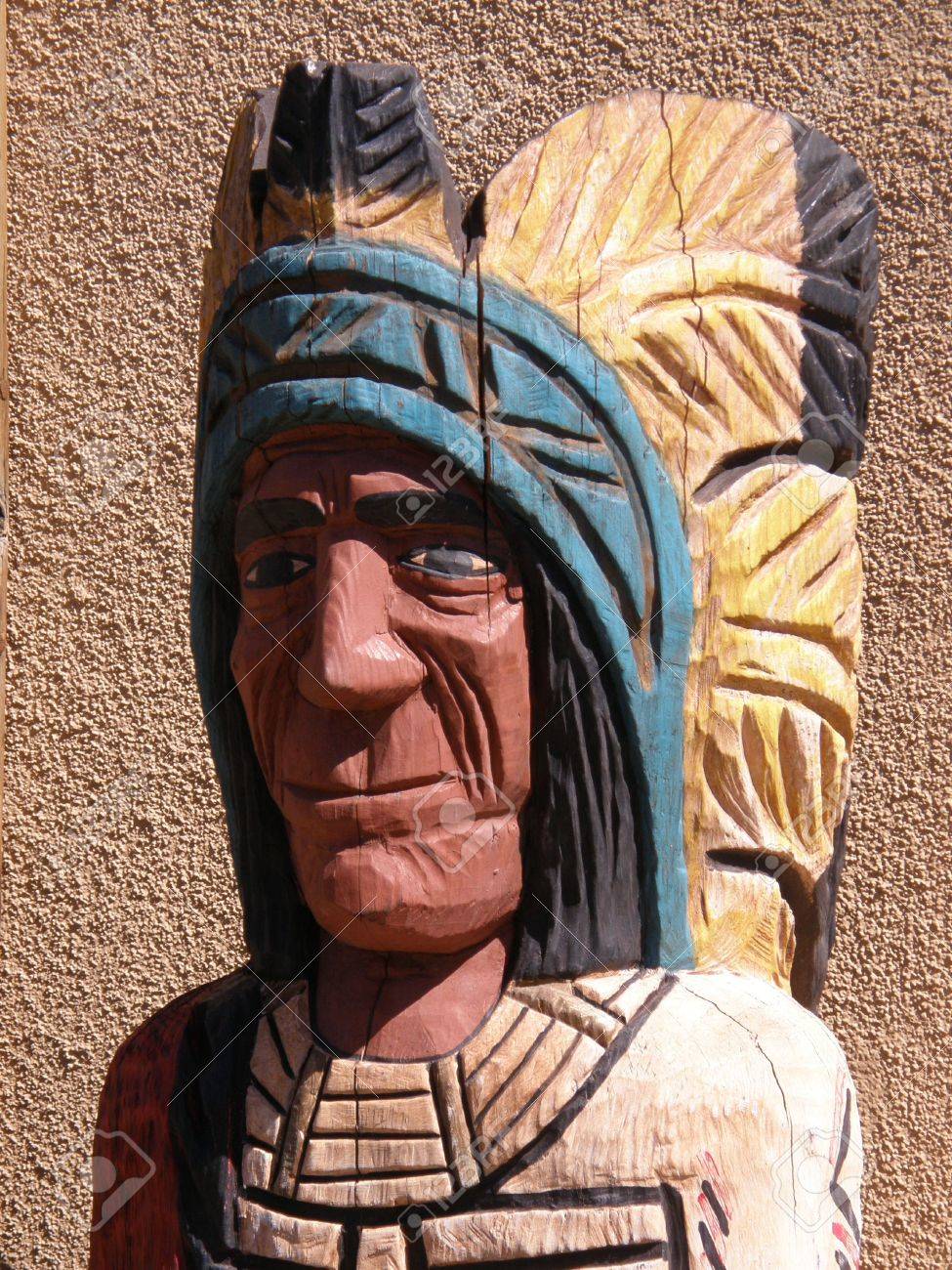 木製 アメリカインディアン 頭部 彫刻 木彫り ネイティブ ブックエンド