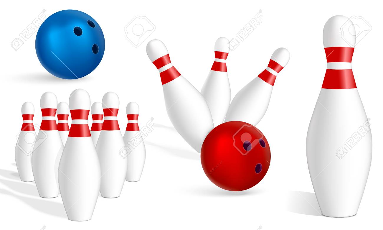 realistic bowling set